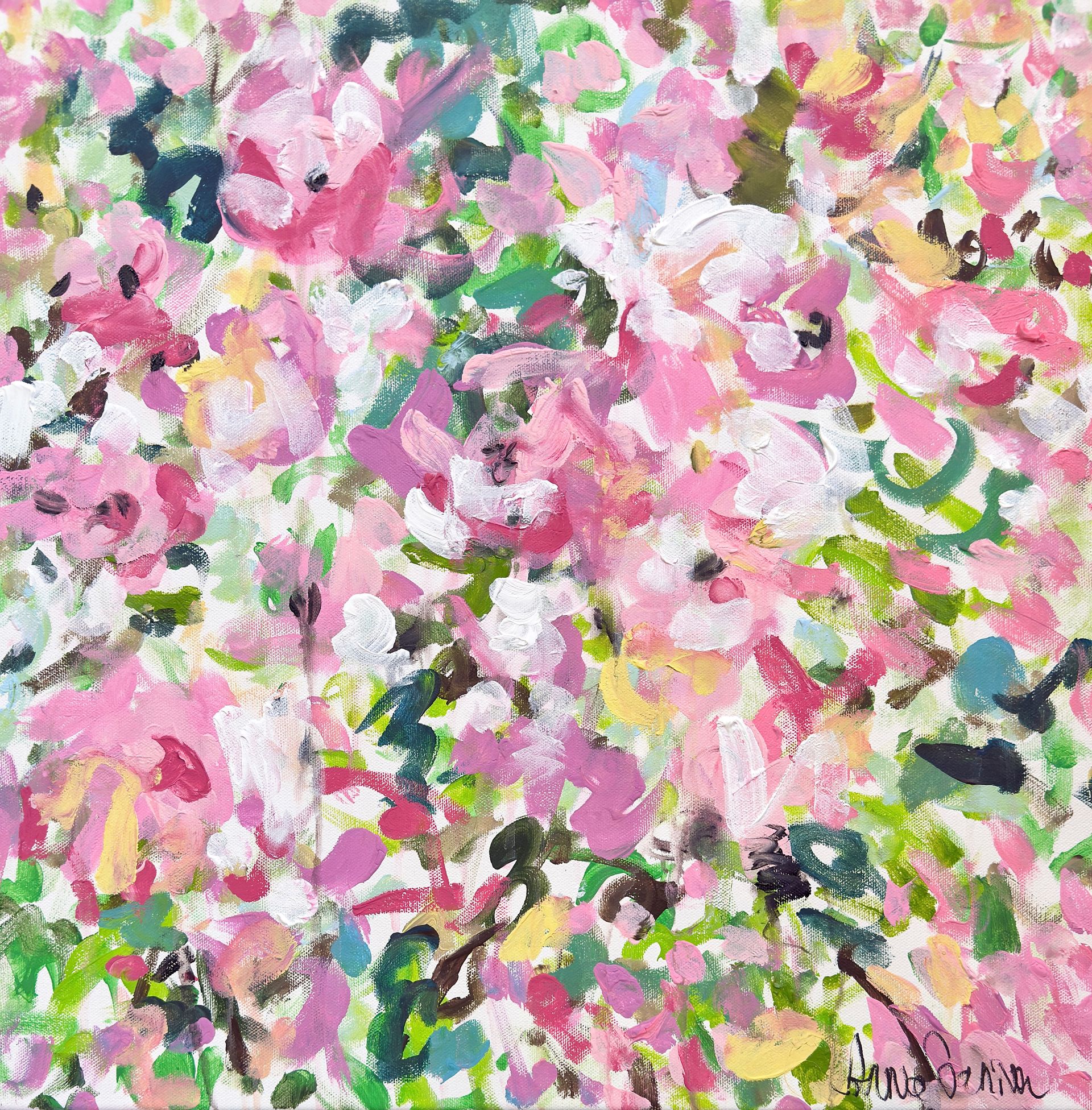 Анна Ганина (Картина, живопись - 
                  50 x 50 см) Flowers dance