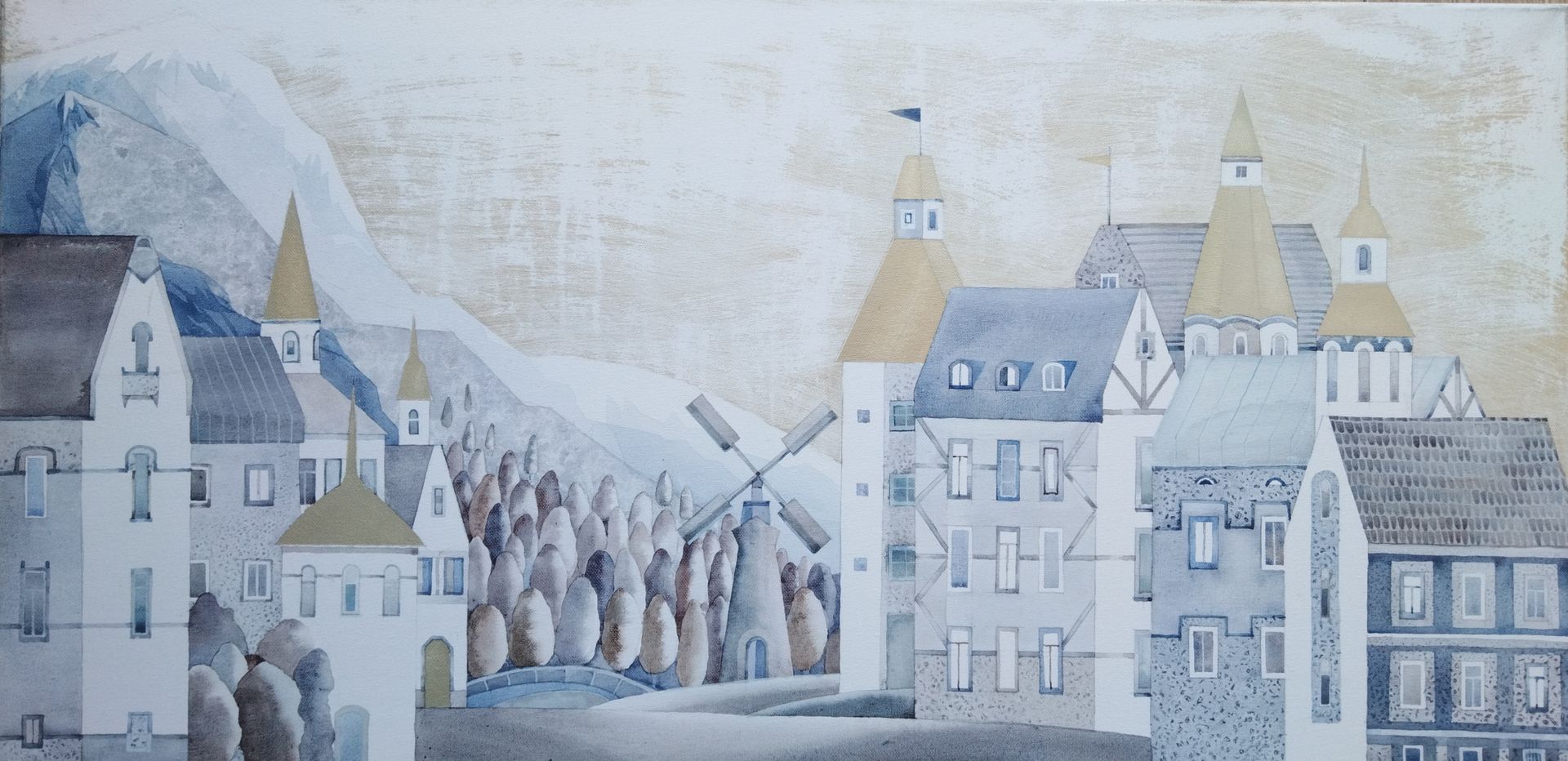 Наталья Шушпанова (Картина, живопись - 
                  100 x 50 см) Неяркое утро