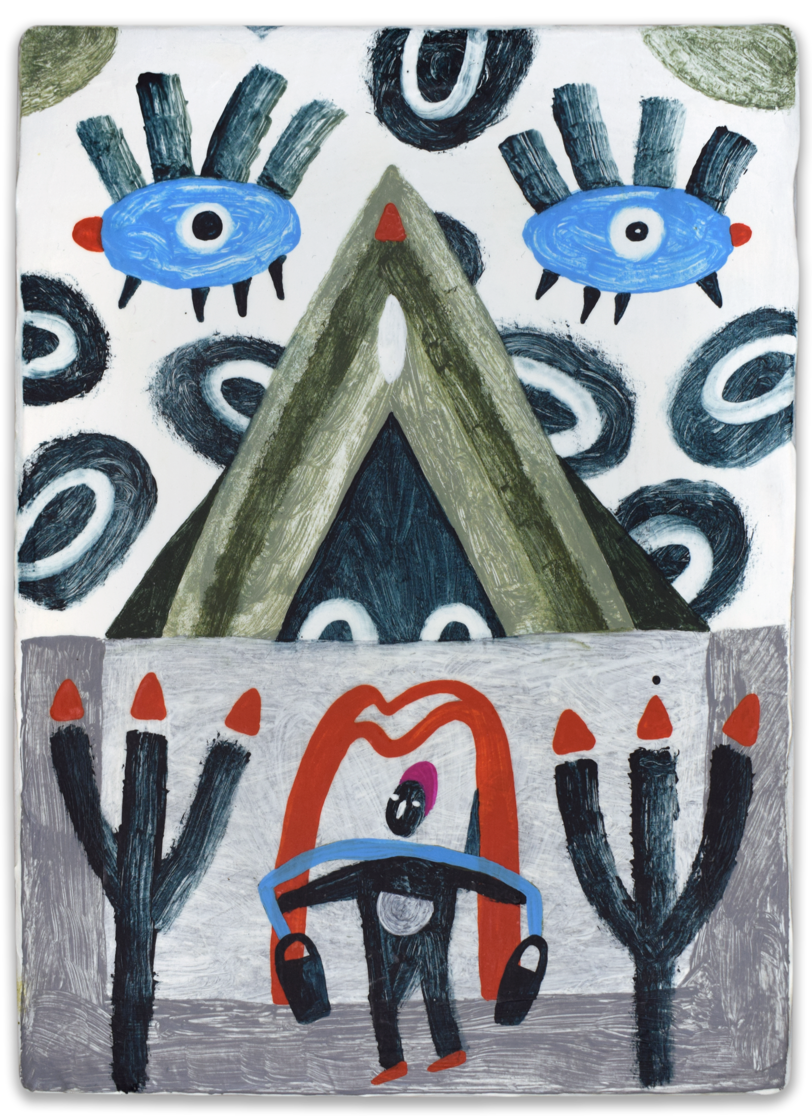 Лена Романовская (Картина, живопись - 
                  13 x 18 см) Пригляжу