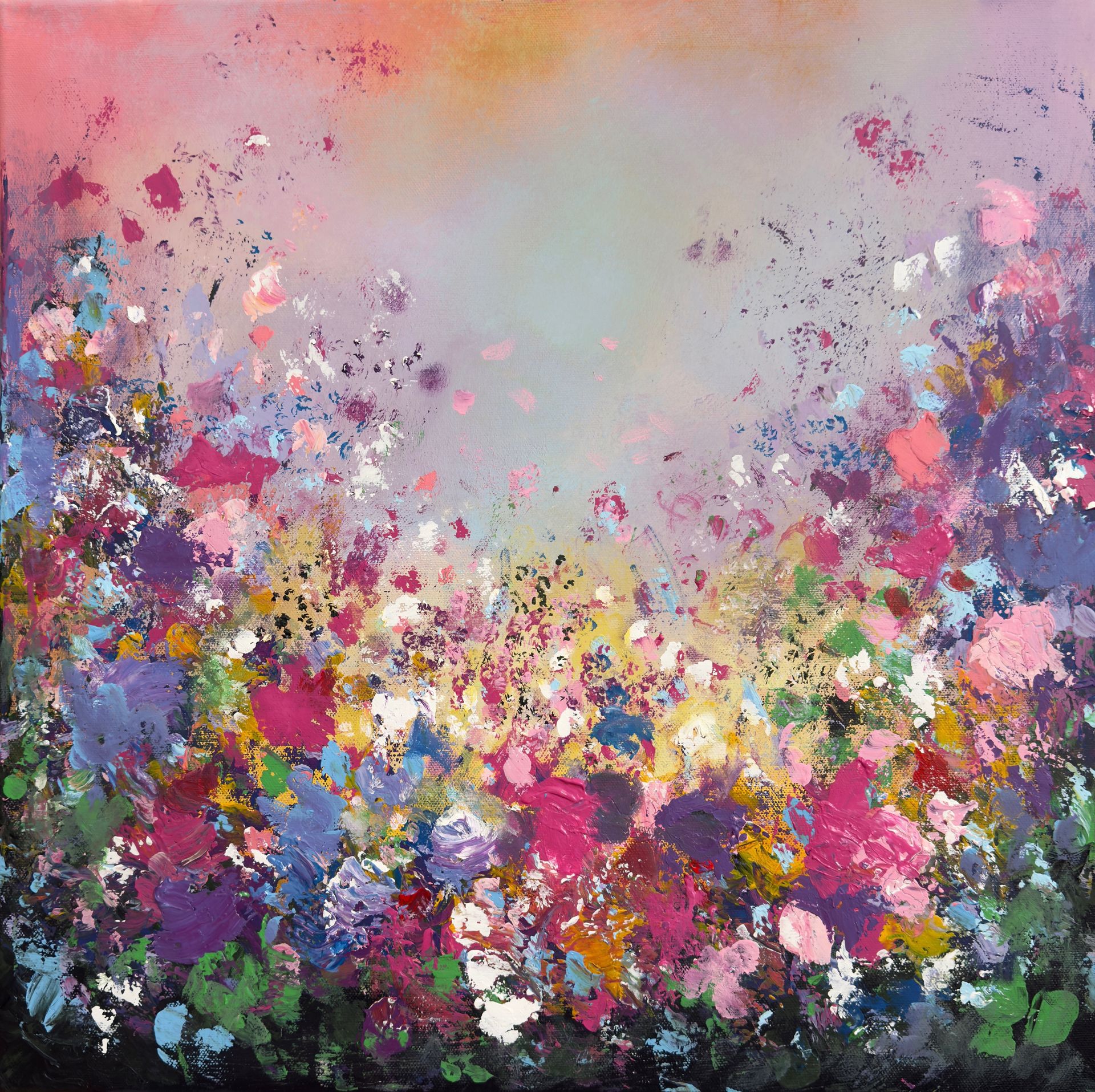 Анна Ганина (Картина, живопись - 
                  50 x 50 см) Cosmic flowers