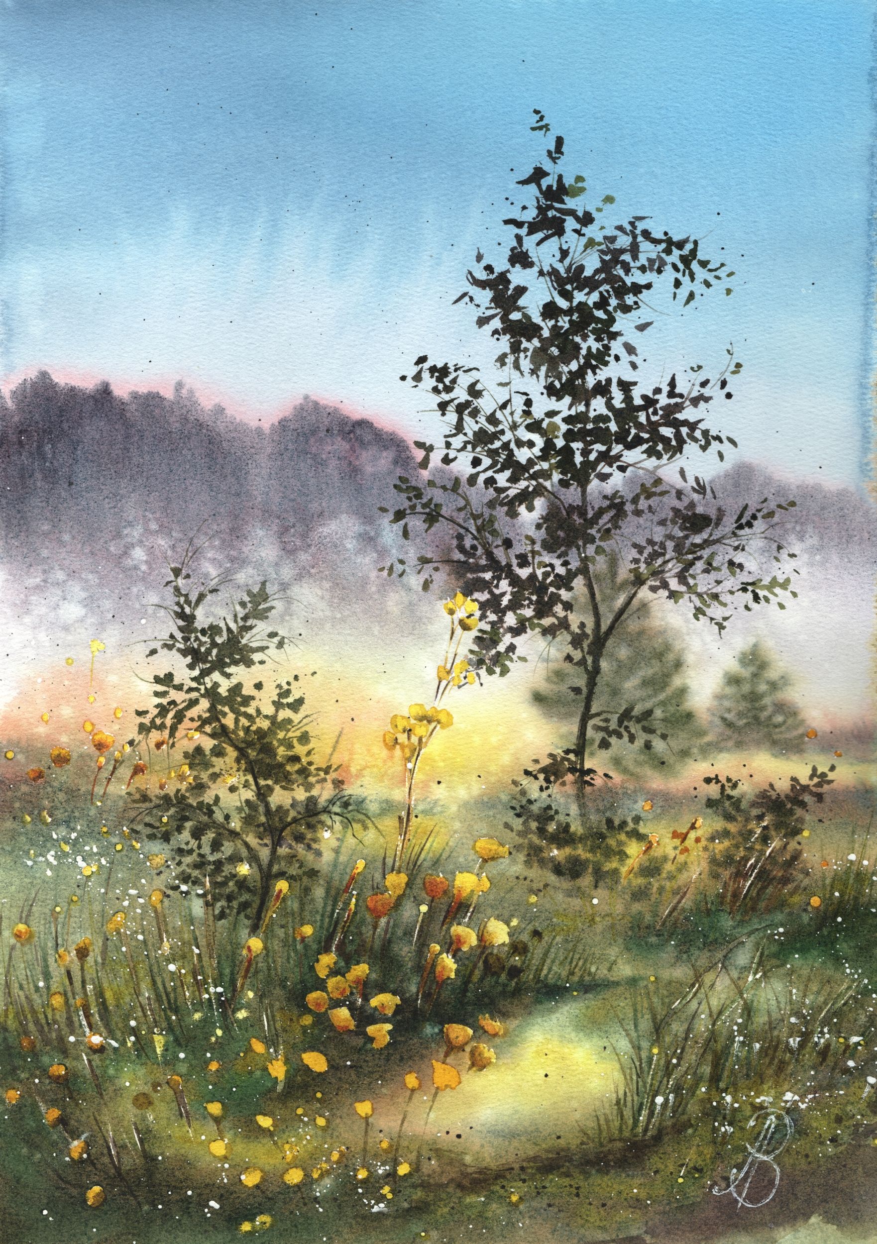 Алла Валежина (Авторская графика - 
                  30 x 42 см) Начало