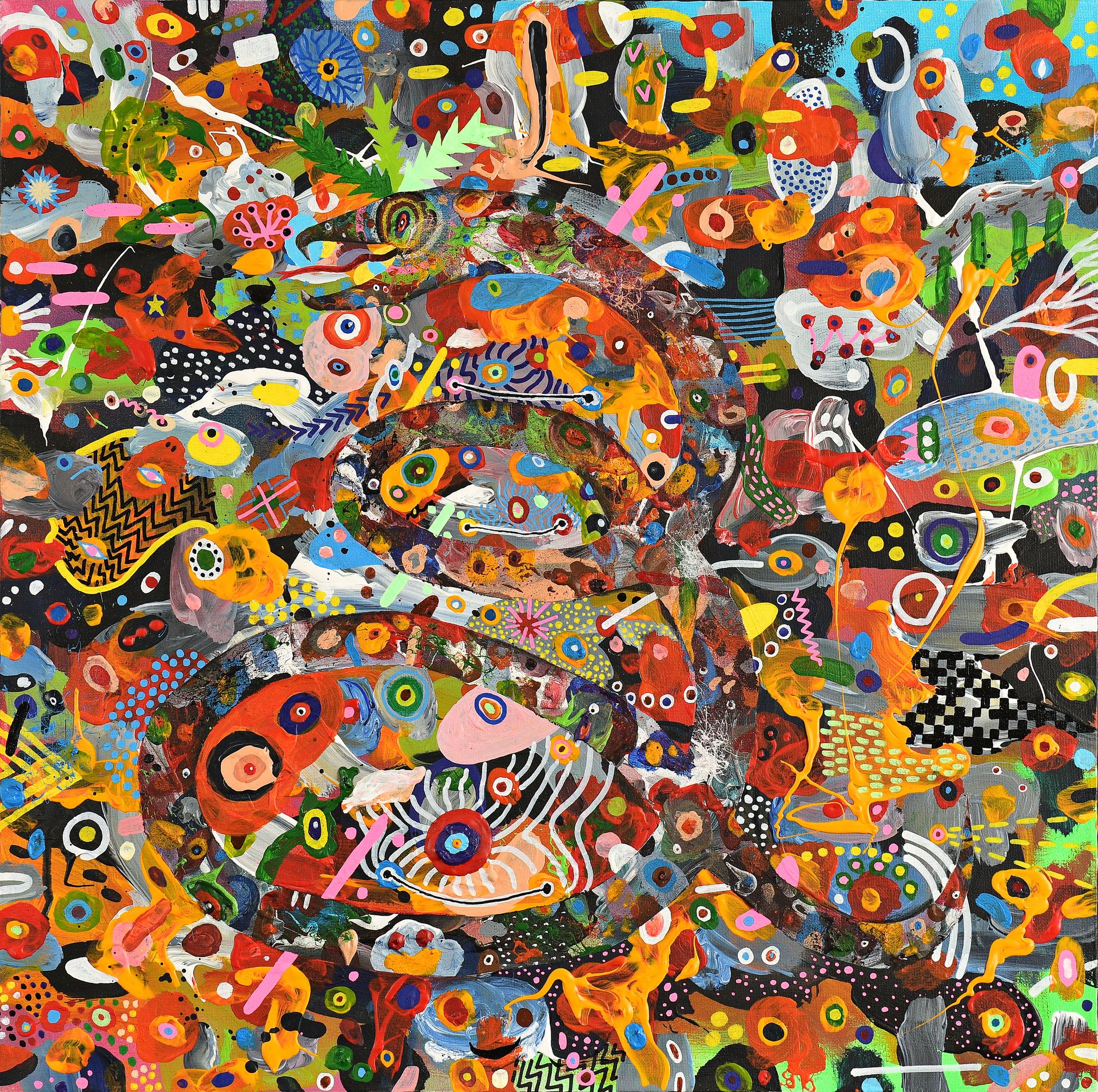 Евгений Куковеров (Картина, живопись - 
                  60 x 60 см) Змея