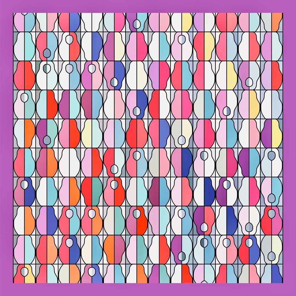 Марина Астахова (Костюм / одежда  - 
                  90 x 90 см) Платок "Матрешки розовые"