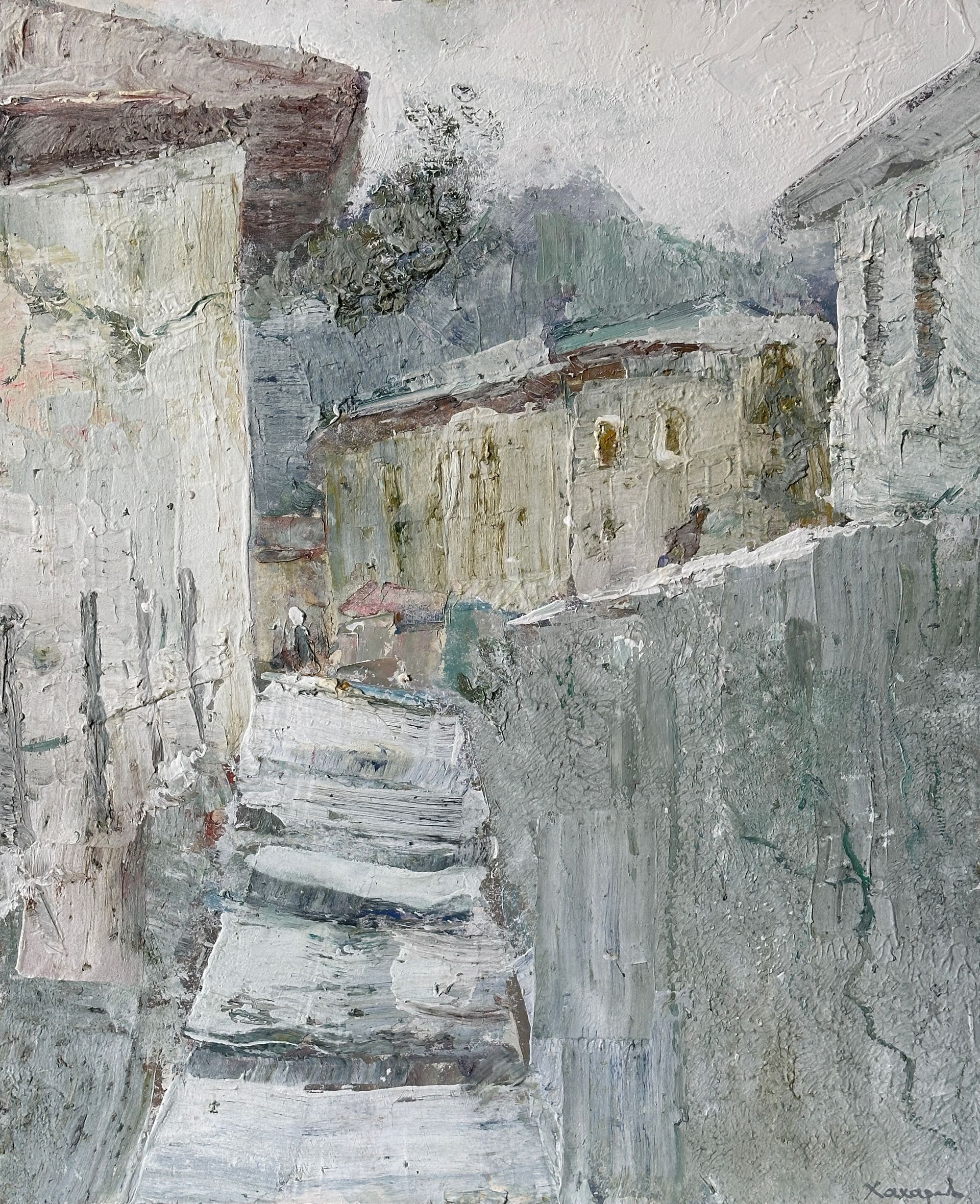 Илья Хахарев (Авторская графика - 
                  50 x 60 см) Зима в Гурзуфе