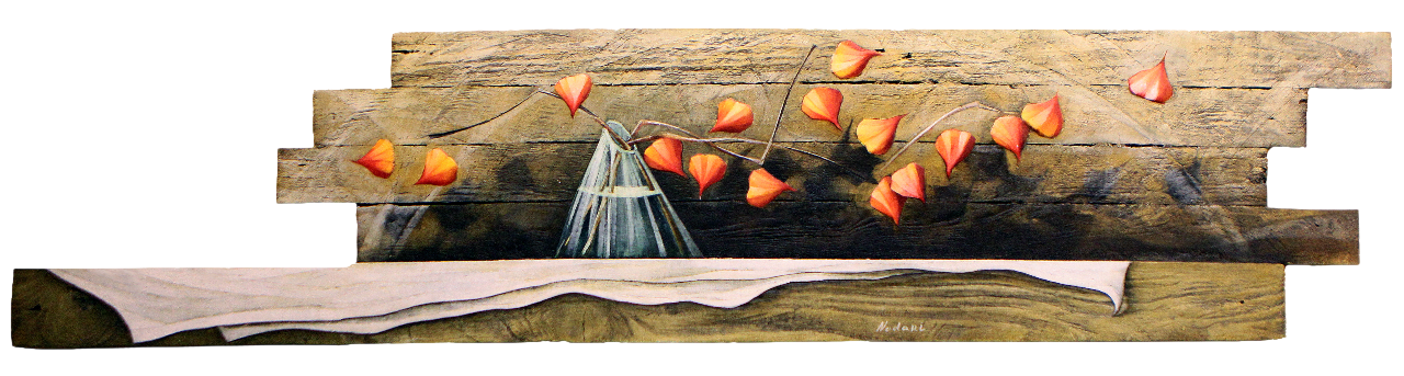 Нодар Хохобашвили (Картина, живопись - 
                  183 x 38.5 см) Коробочки