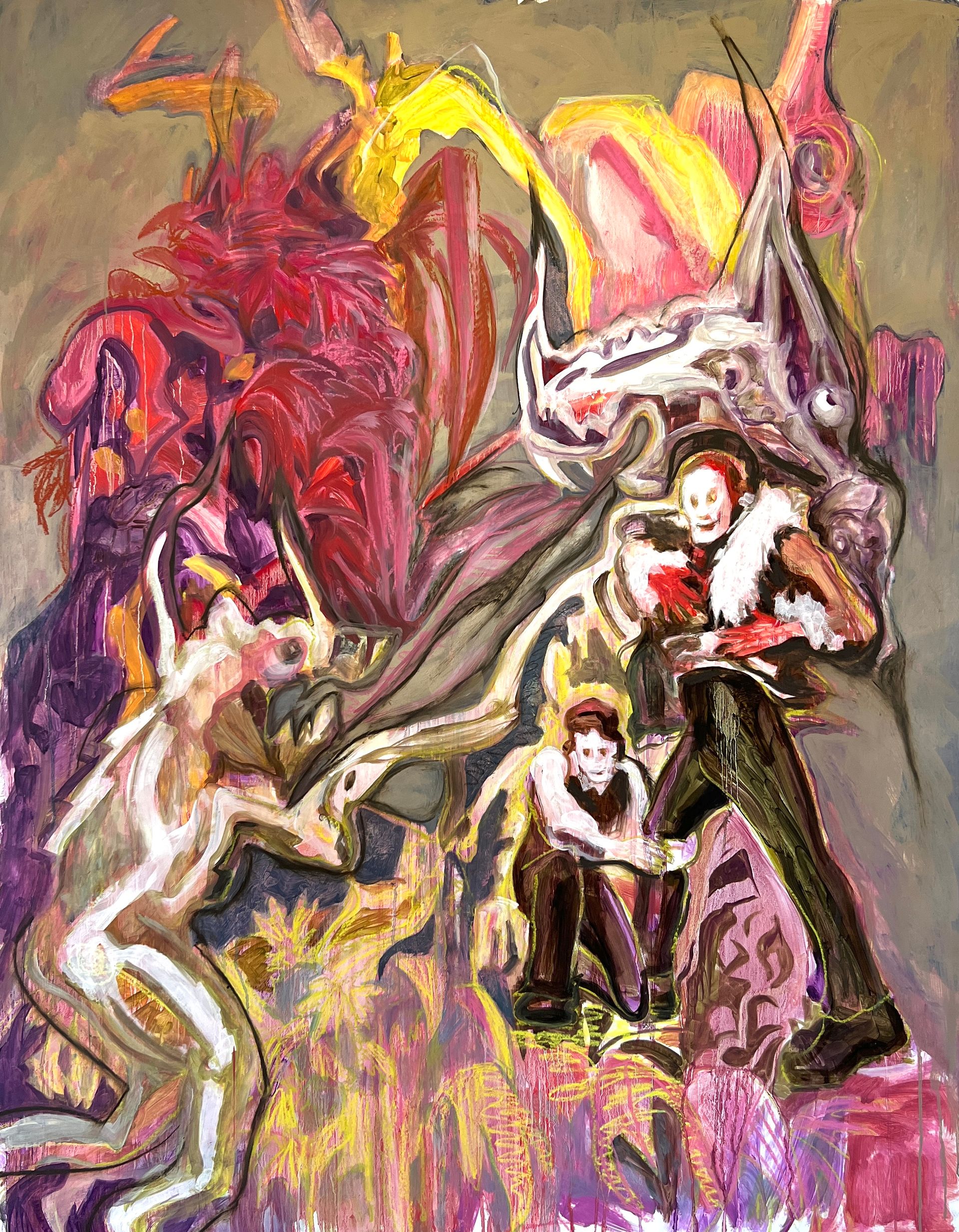 Наталья Межерицкая (Картина, живопись - 
                  115 x 140 см) Странный разговор между нами