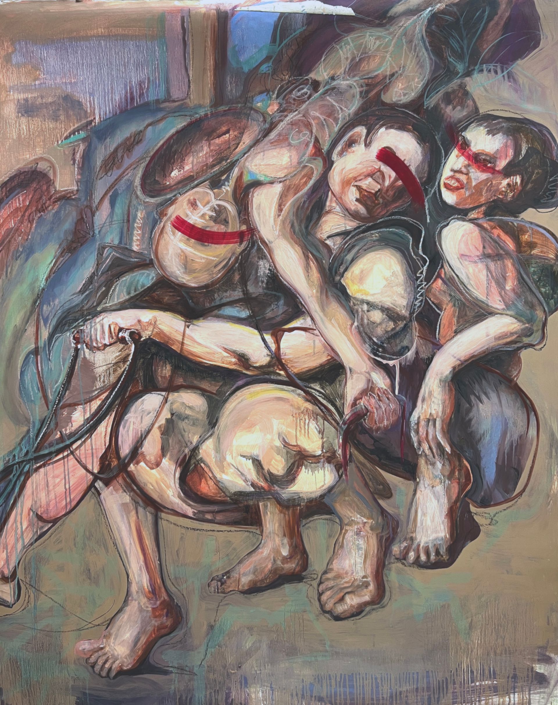 Наталья Межерицкая (Картина, живопись - 
                  115 x 130 см) Болтушки