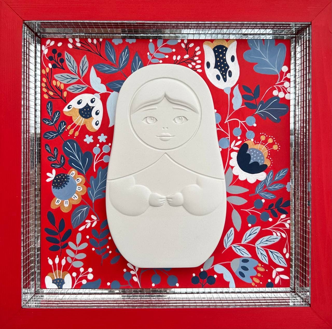 Ольга Зайцева (Картина, живопись - 
                  25 x 25 см) Славянский шик №28