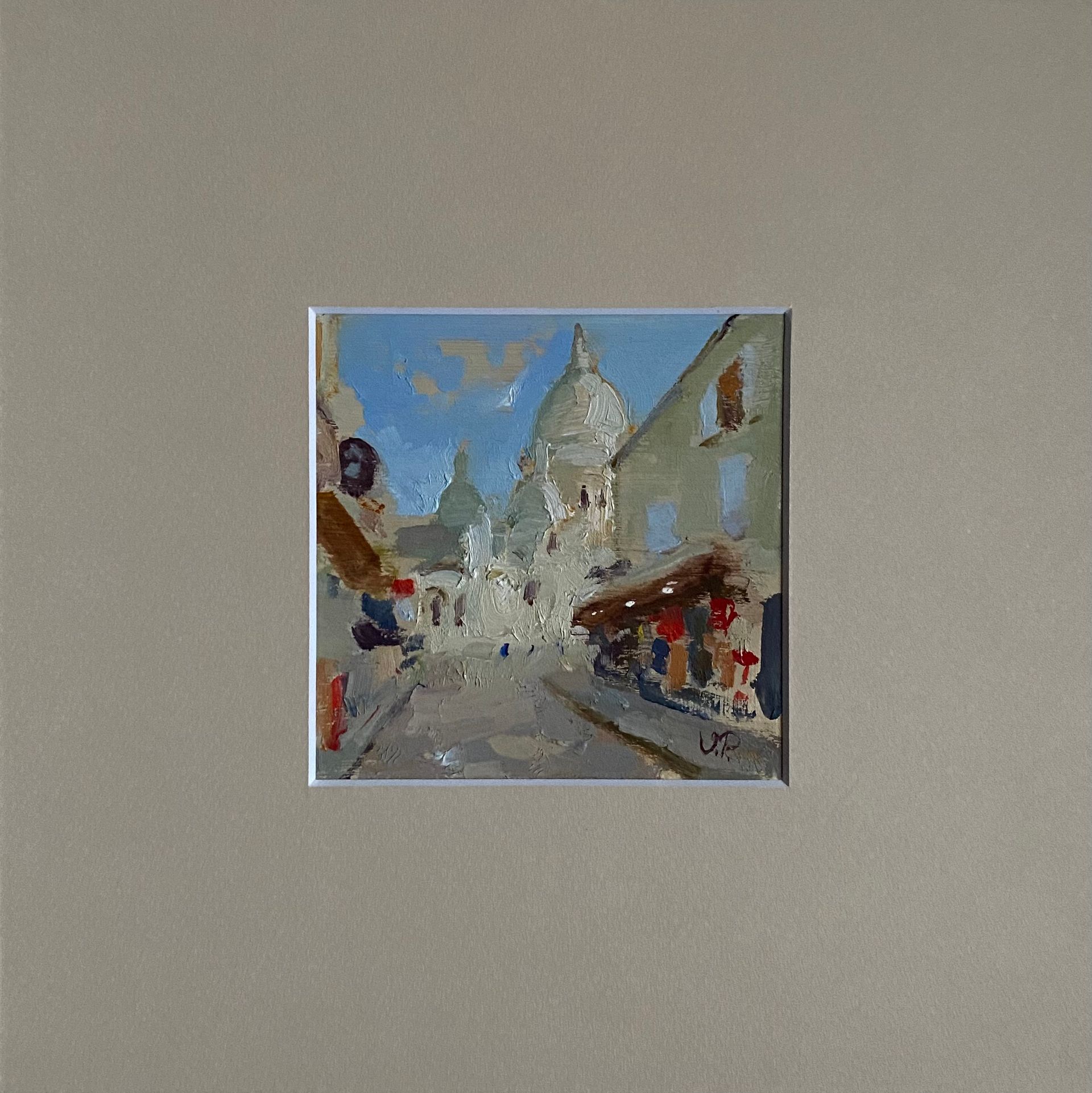 Валерия Привалихина (Картина, живопись - 
                  10.5 x 10.5 см) Basilique du Sacre-Coeur de Montmartre