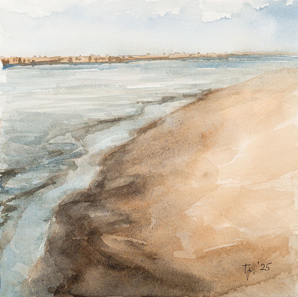 Юлия Третьякова (Авторская графика - 
                  25 x 25 см) Береговая линия