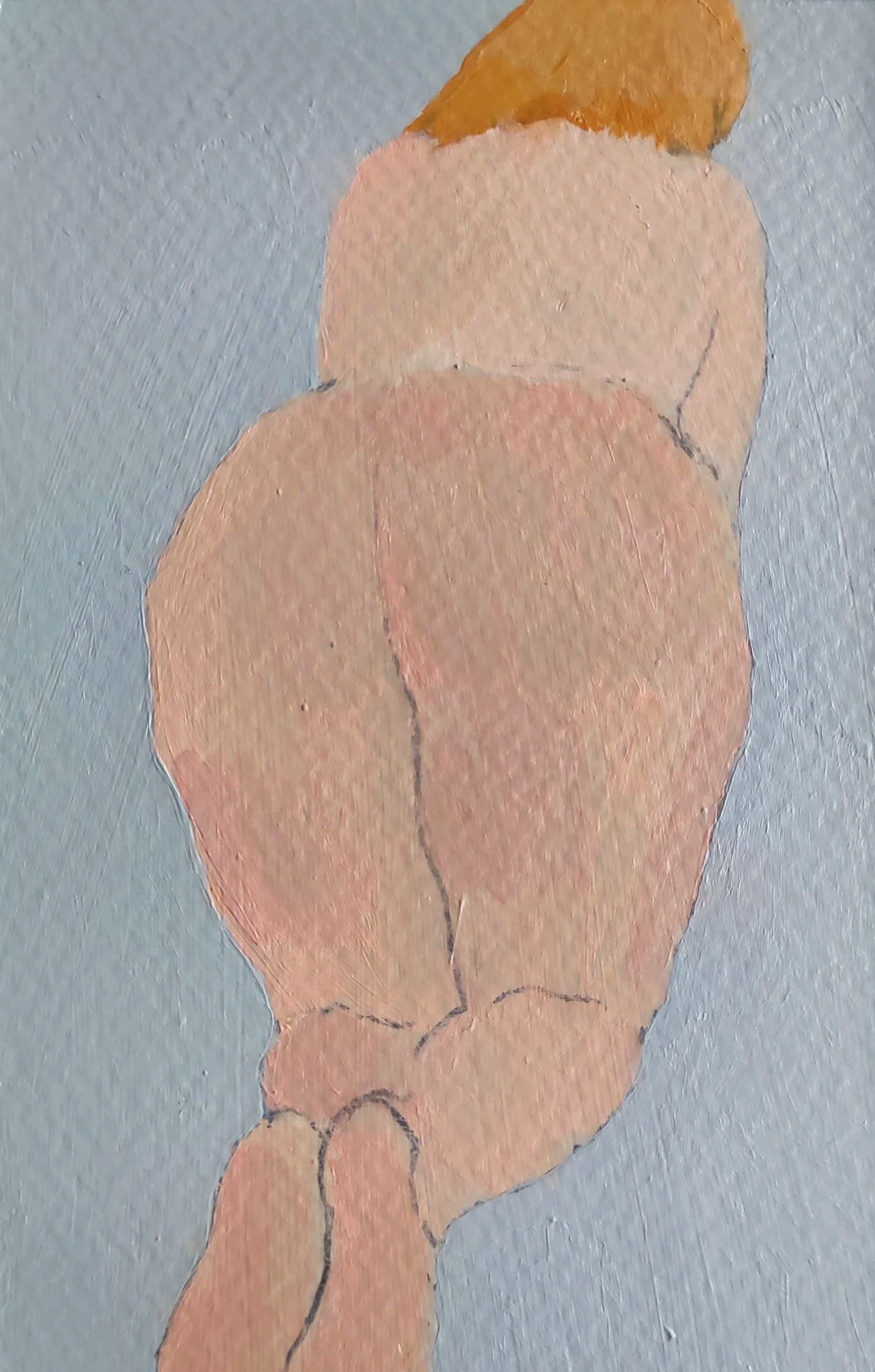 Дарья Петухова (Авторская графика - 
                  10.5 x 14.8 см) Натурщица. Розовая серия