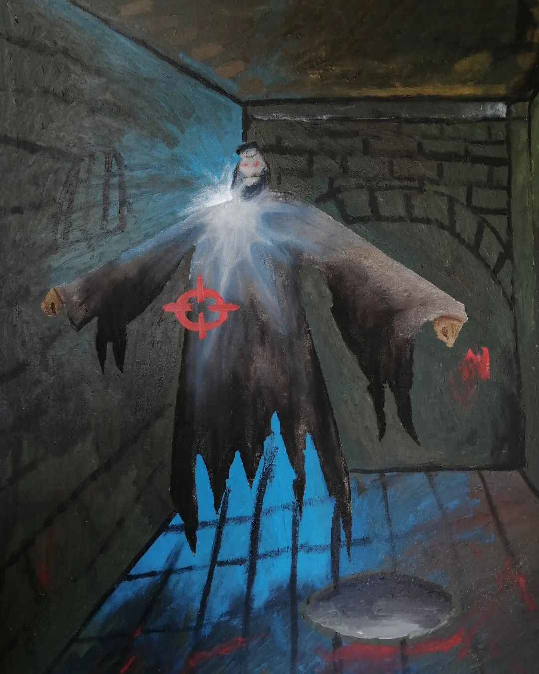 Zean Zack (Картина, живопись - 
                  65 x 90 см) Skeleton ghost 2000