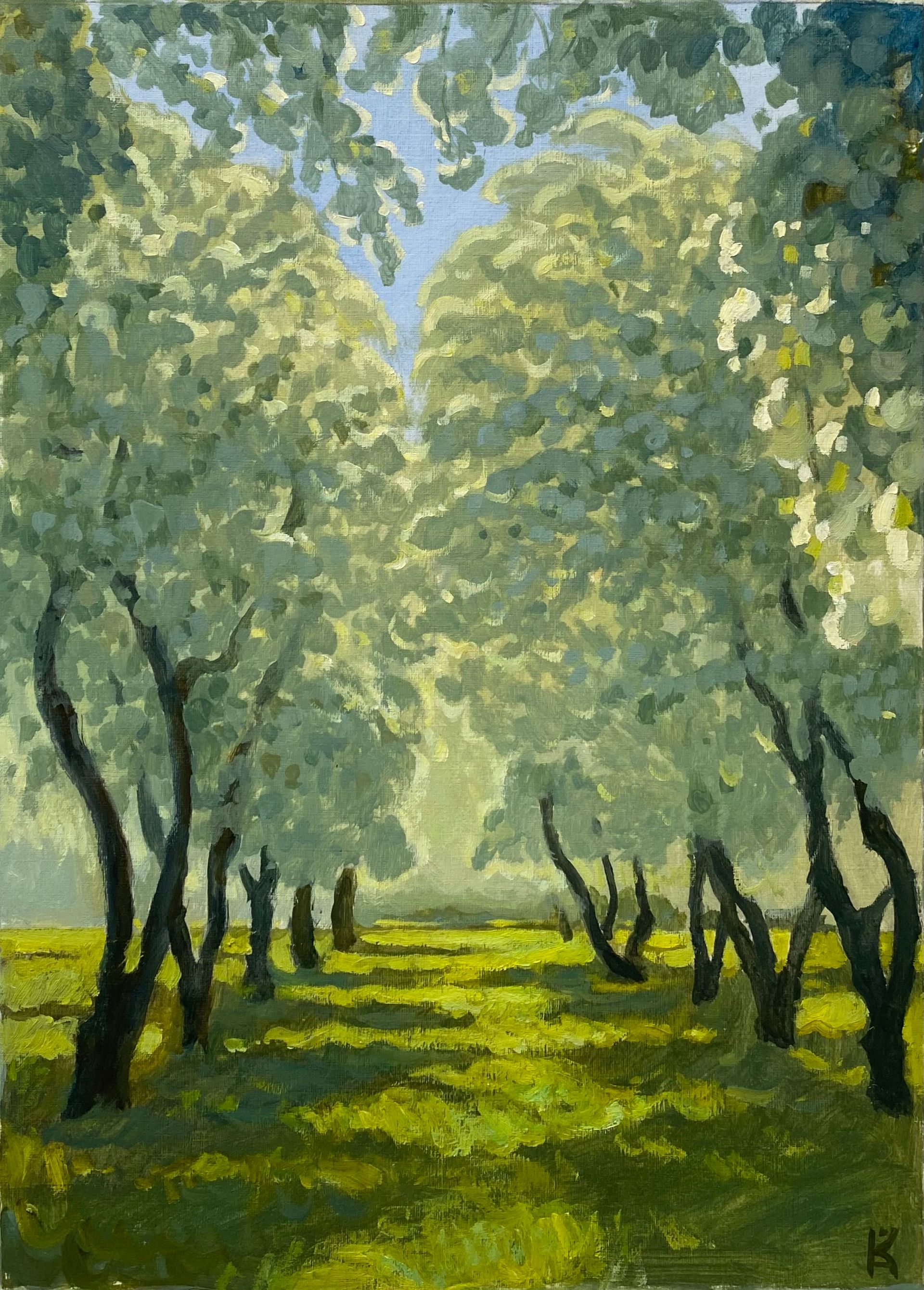Алексей Кротов (Авторская графика - 
                  20 x 28 см) Яблоневый сад. Коломенское