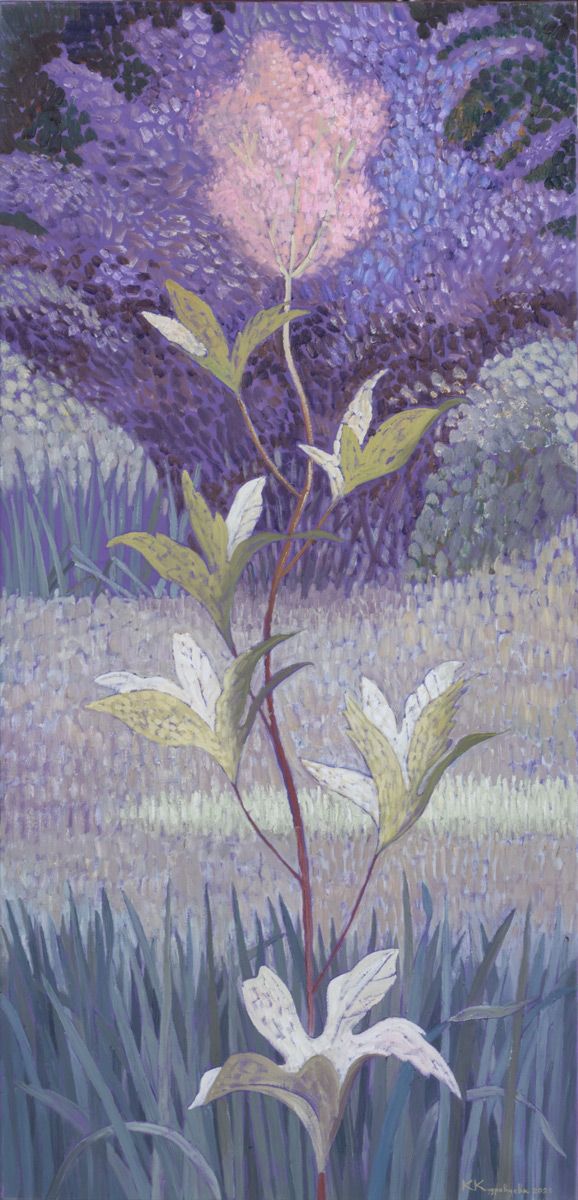 Екатерина Кудрявцева (Картина, живопись - 
                  65 x 135 см) Лабазник и барбарис