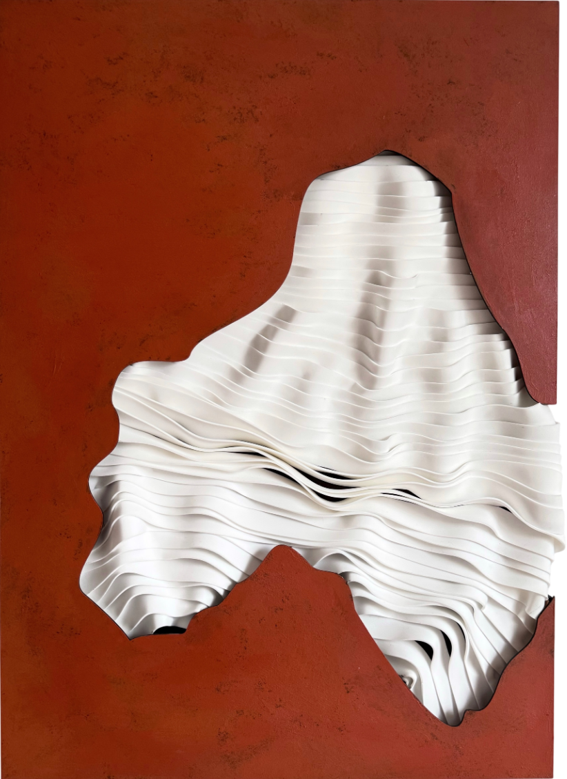 Ксения Бухтеева (Коллаж / ассамбляж - 
                  50 x 70 см) Волны