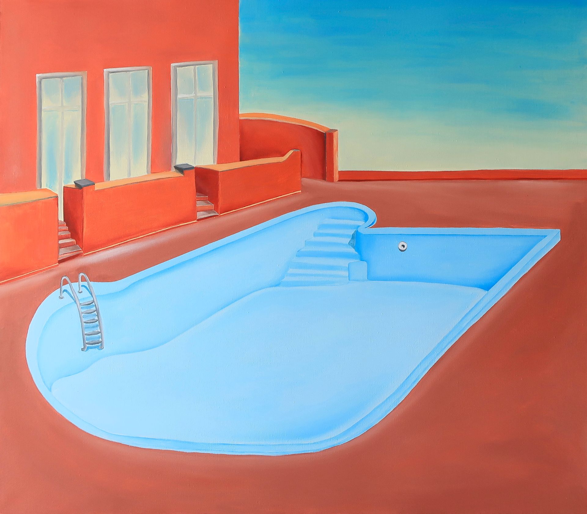 Елена Курочко (Картина, живопись - 
                  80 x 70 см) Пустой бассейн