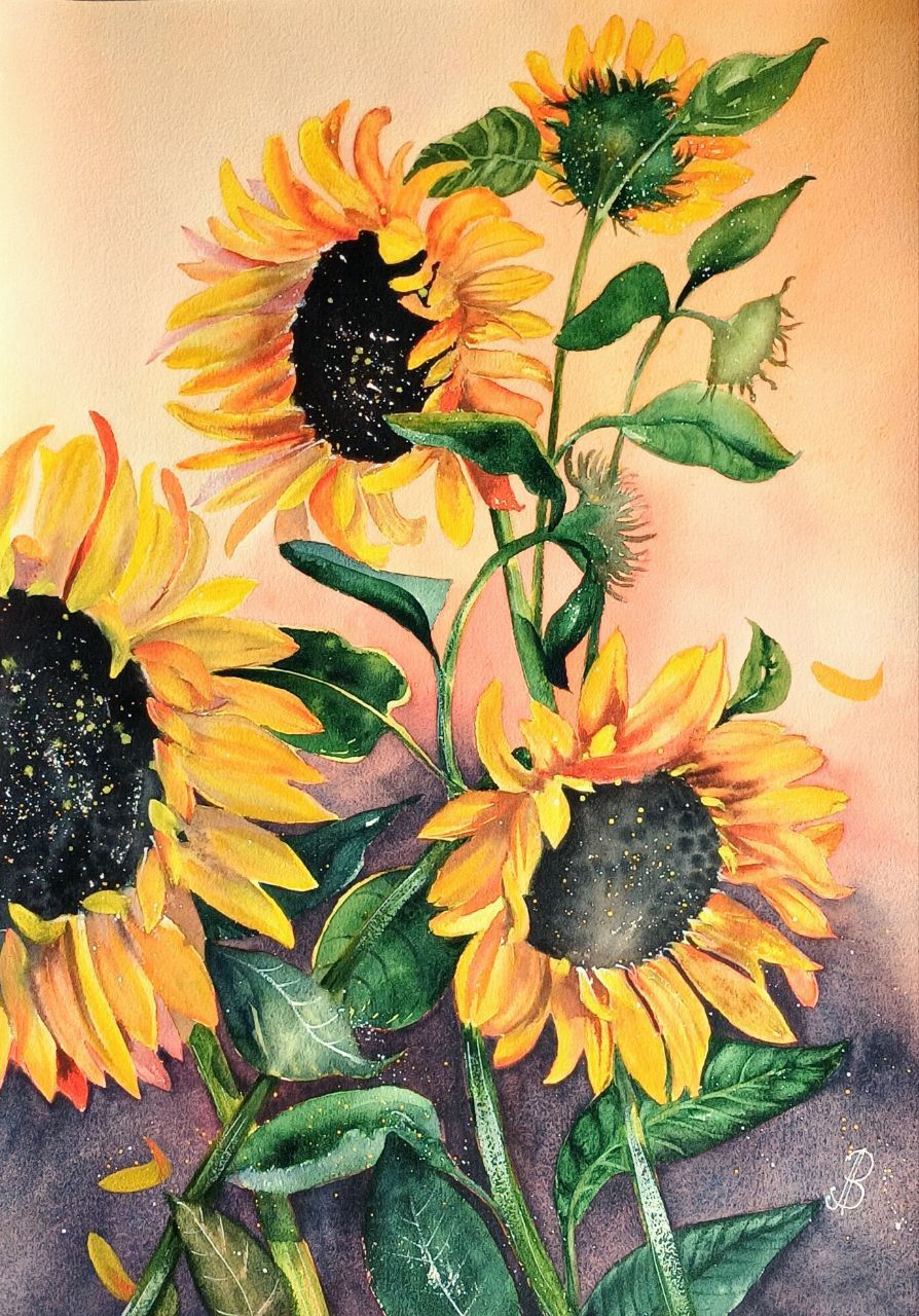 Алла Валежина (Авторская графика - 
                  42 x 59 см) На вечерней заре