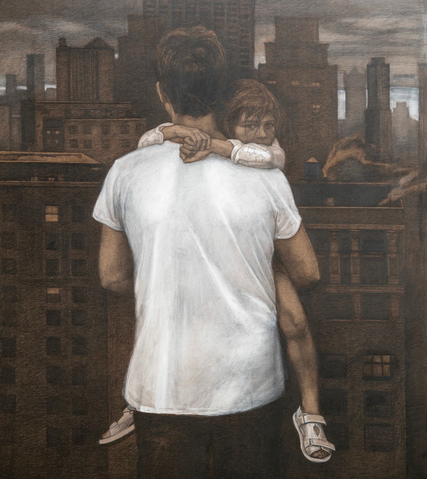 Агне-Мария Силкинайте (Картина, живопись - 
                  95 x 110 см) Father and daughter