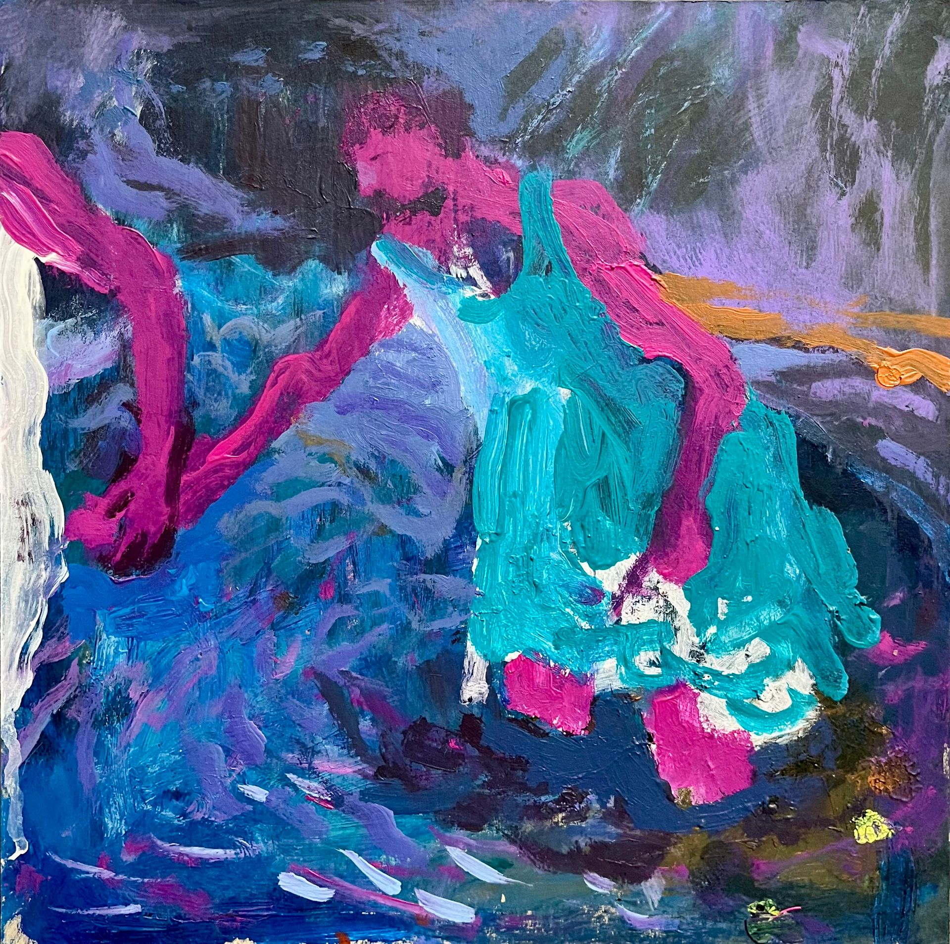 Алина Магомедова (Авторская графика - 
                  30 x 30 см) Темная вода
