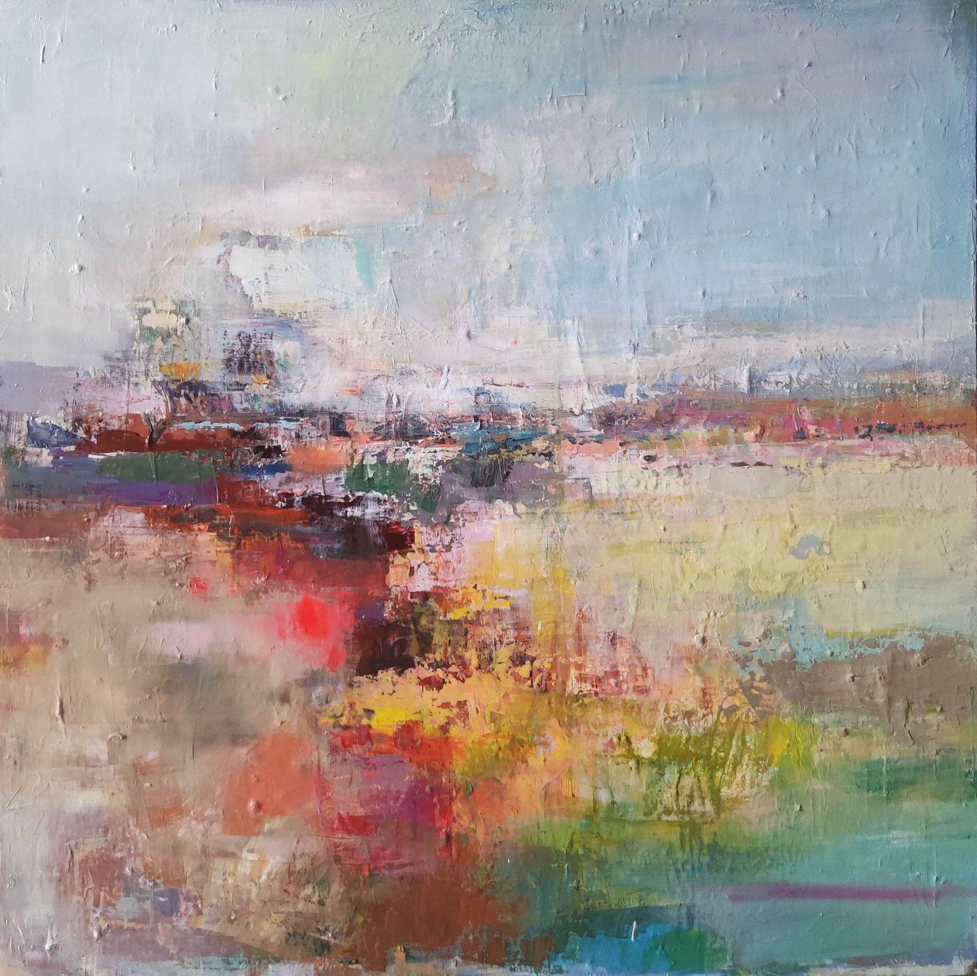 Виктория Шворень (Картина, живопись - 
                  90 x 90 см) Красная тропа
