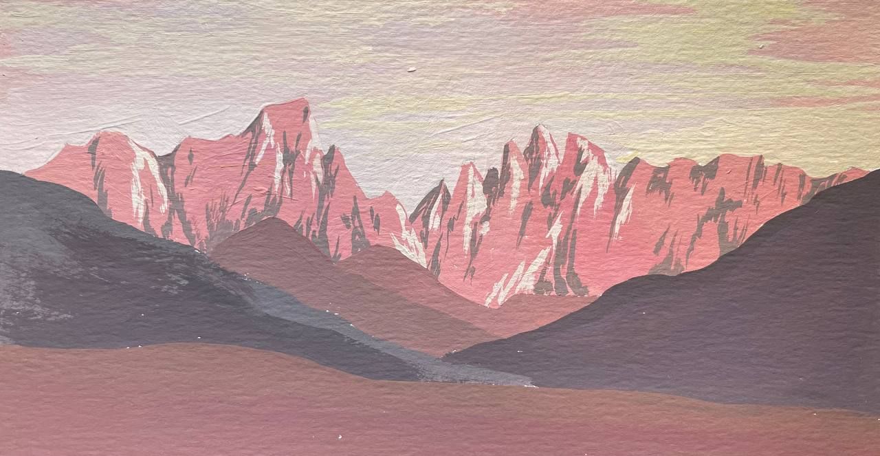Кристина Ларина (Авторская графика - 
                  23 x 12 см) Доломиты
