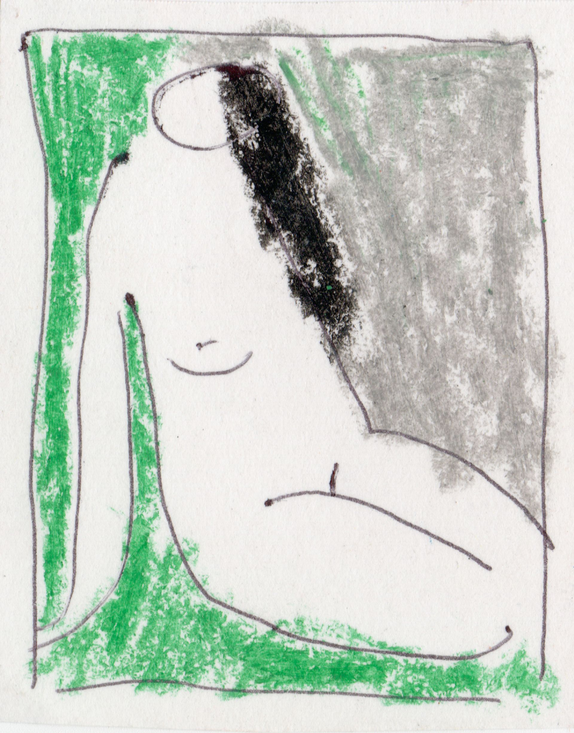 Марсель Ялалов (Авторская графика - 
                  4 x 5 см) Nude