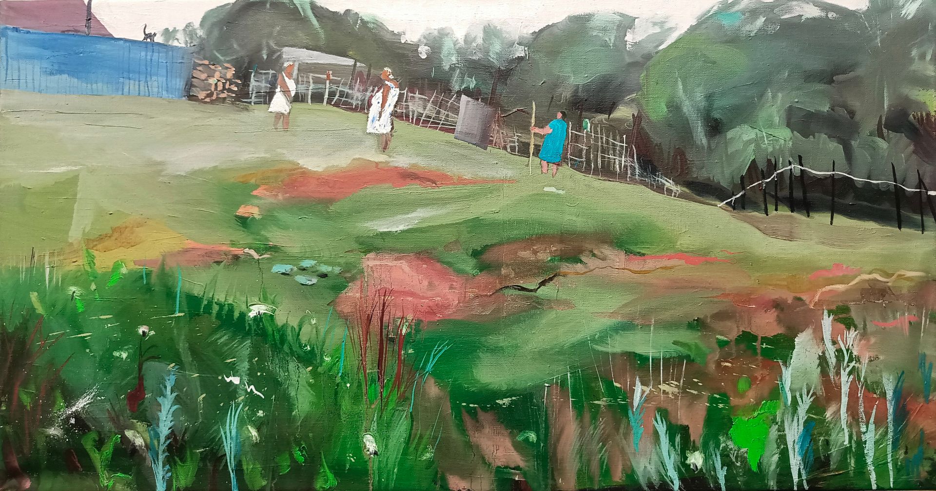 Анна Мельниченко (Картина, живопись - 
                  85 x 45 см) Дачный сезон