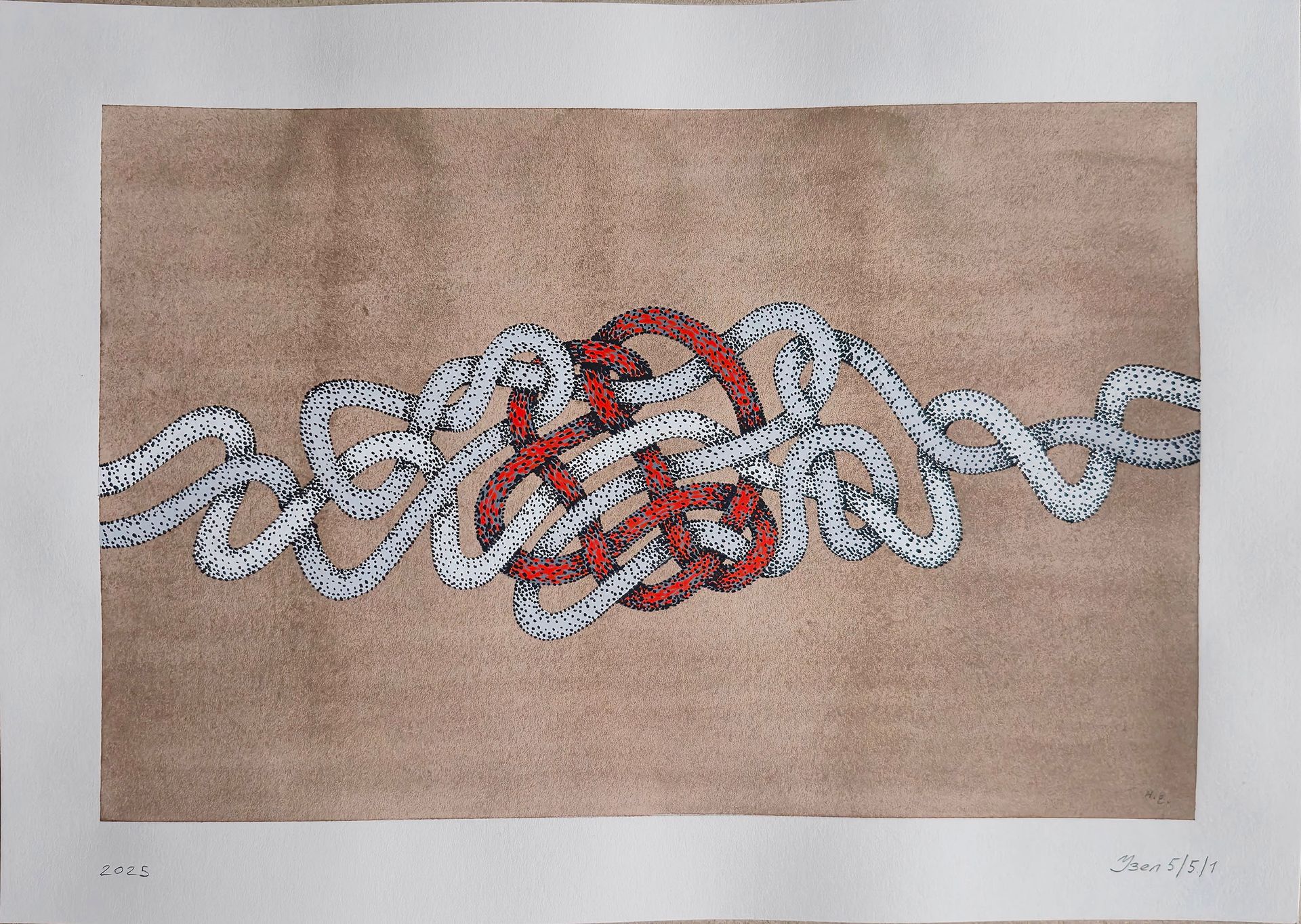 Евгений Непогодьев (Авторская графика - 
                  38 x 27 см) Узел V5