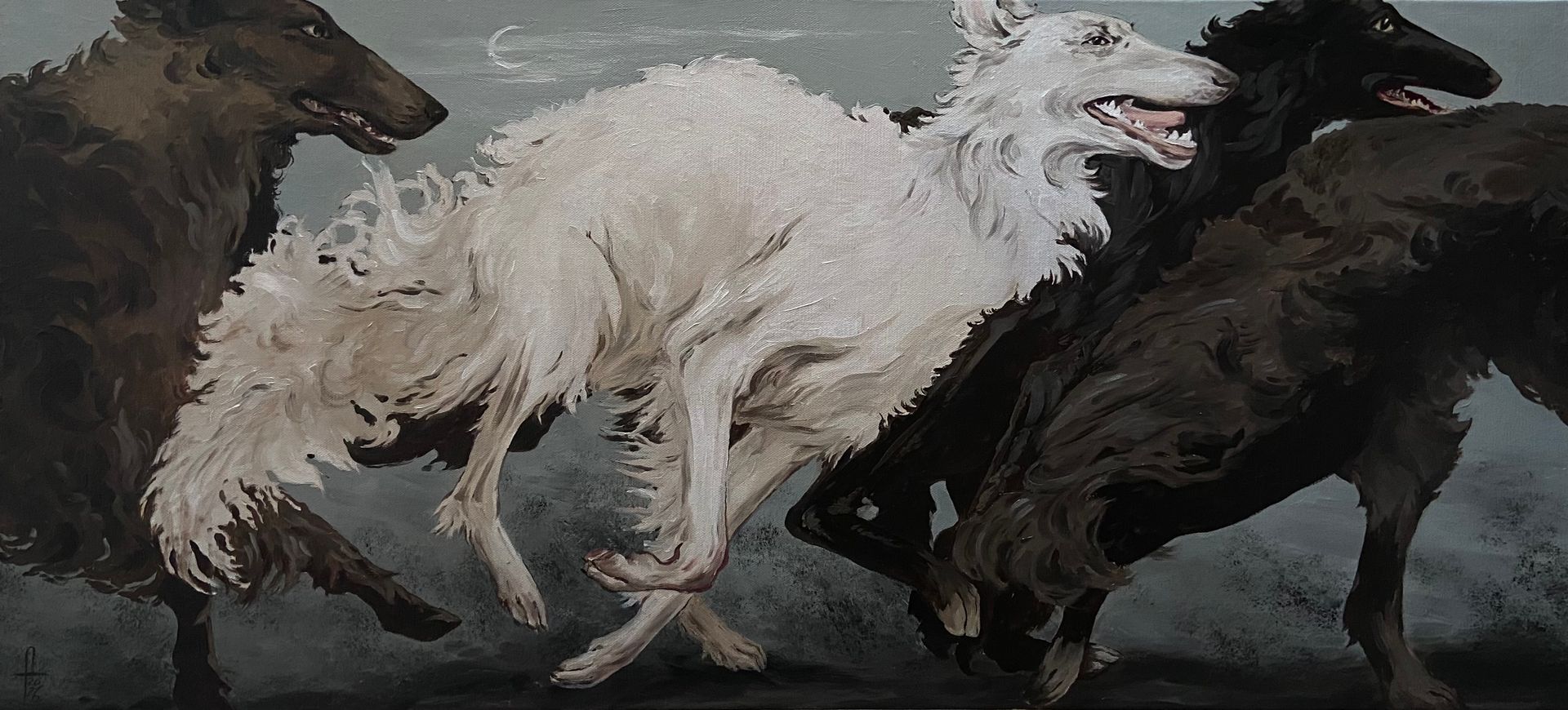 Дарья Григорова (Картина, живопись - 
                  120 x 60 см) Ветер с песком