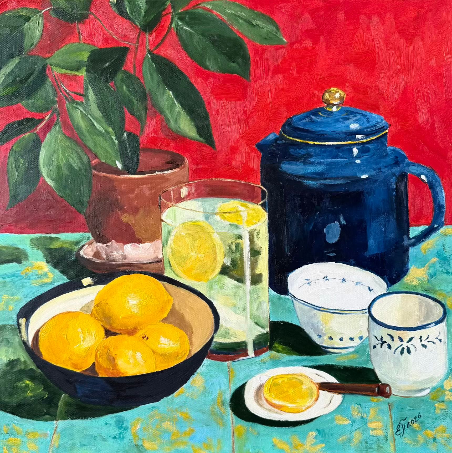 Елена Полищук (Картина, живопись - 
                  50 x 50 см) Теплый полдень