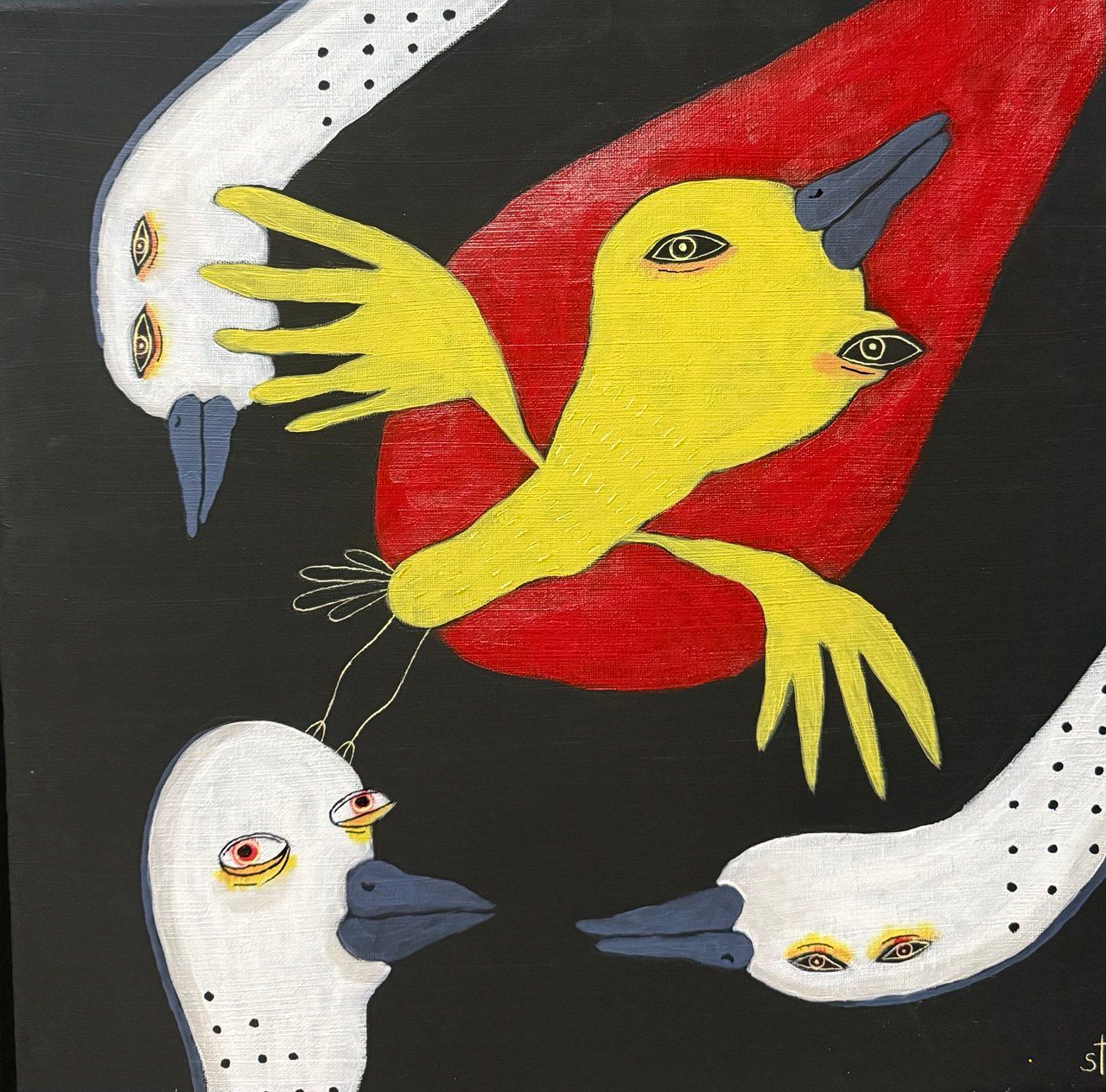 Марина Стараканами (Картина, живопись - 
                  40 x 40 см) Иллюзия полета