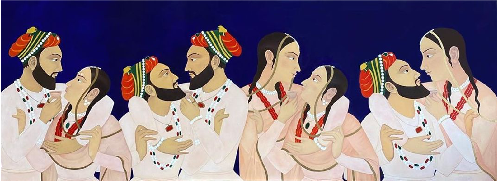 Джемма Саттар (Картина, живопись - 
                  230 x 90 см) One love