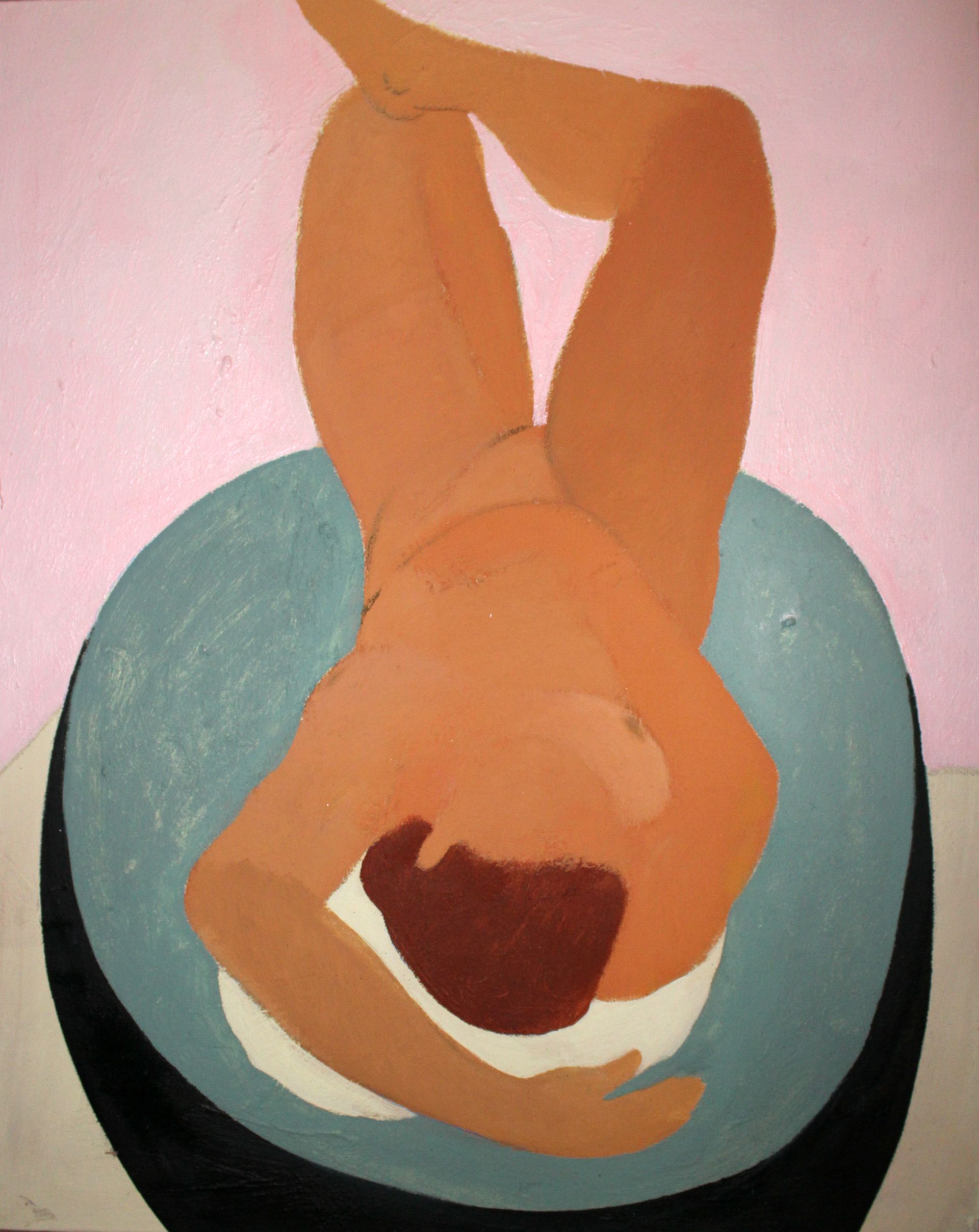 Яков Хомич (Картина, живопись - 
                  80 x 100 см) Обнаженная на розовом
