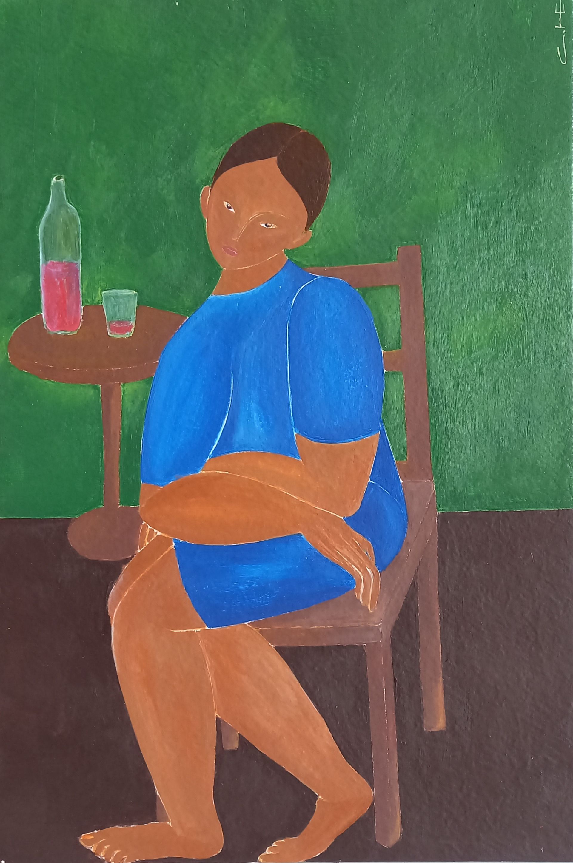 Саша Катинаускиене (Картина, живопись - 
                  20 x 30 см) Вечер в синем