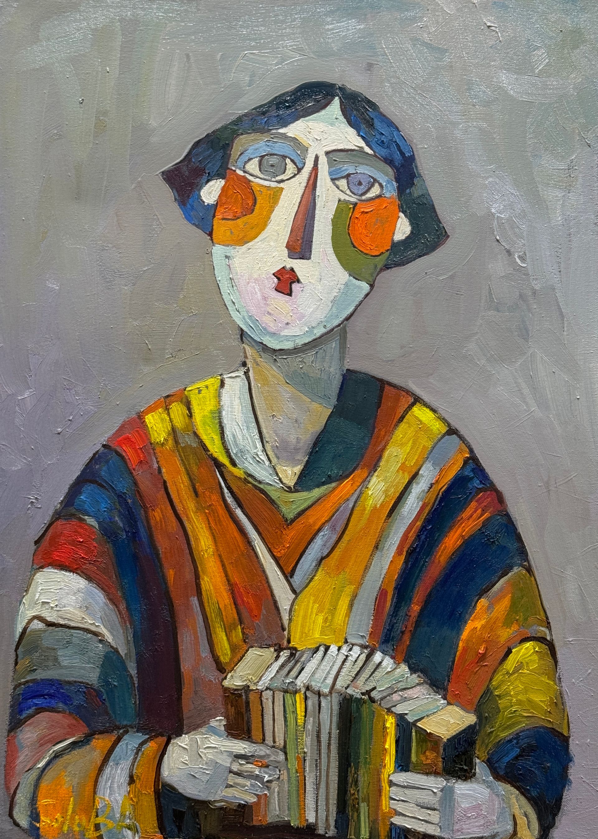 Анна Голубь (Картина, живопись - 
                  50 x 70 см) Элементы дымковской росписи