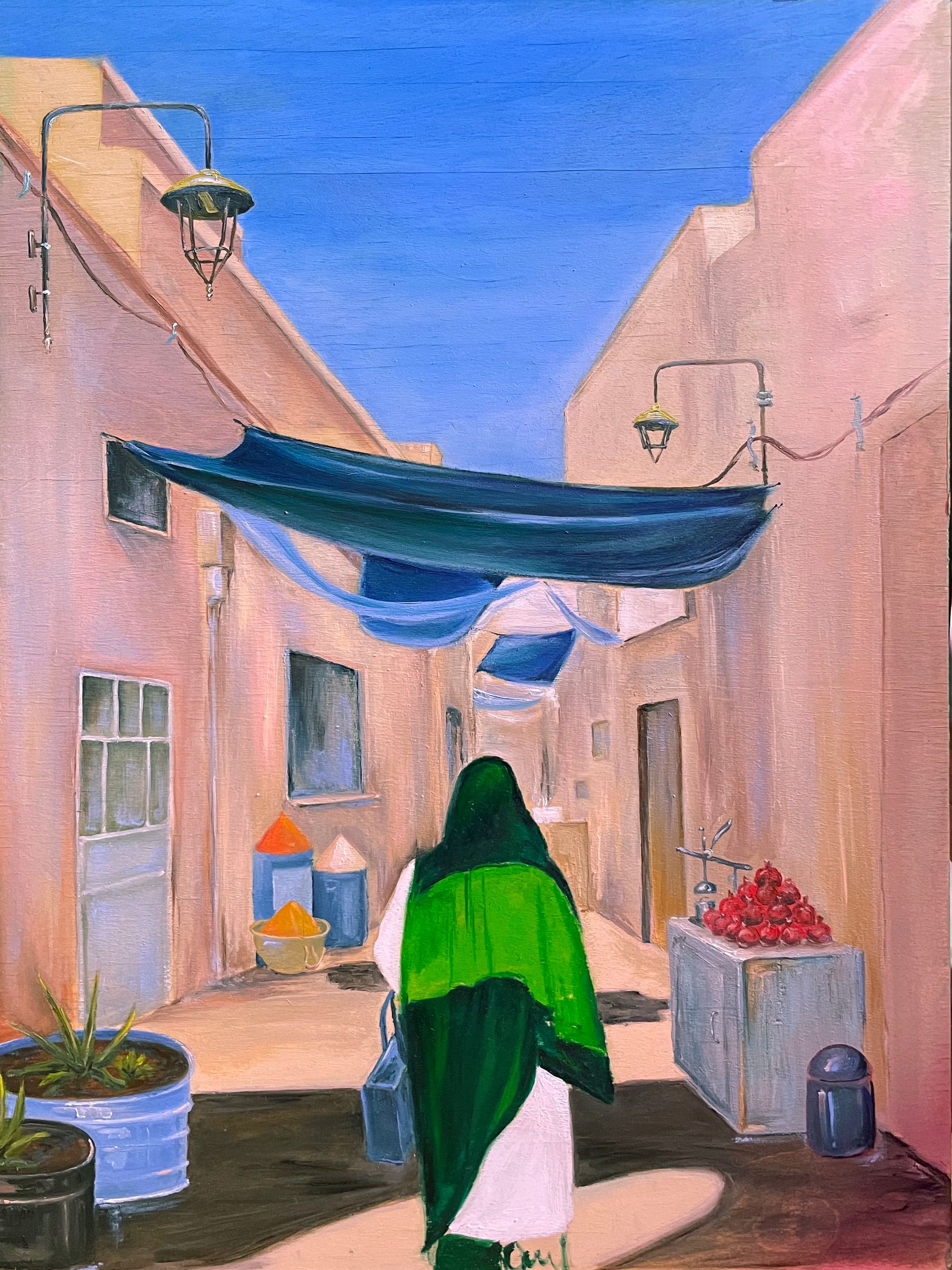 Елизавета Маренкова (Картина, живопись - 
                  40 x 55 см) Идущая по базару