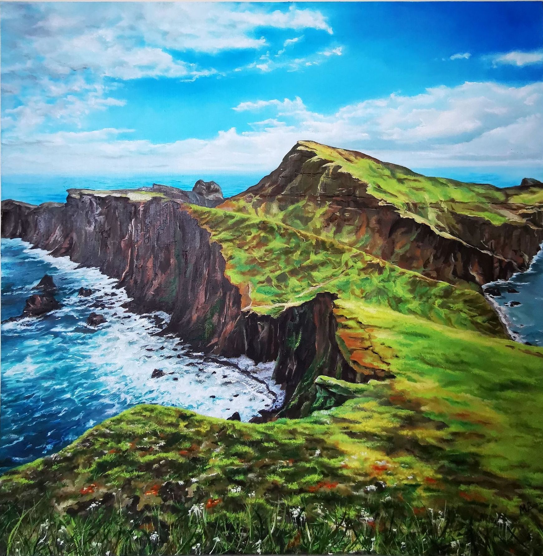 Мила Bezú (Картина, живопись - 
                  70 x 70 см) Irish coast