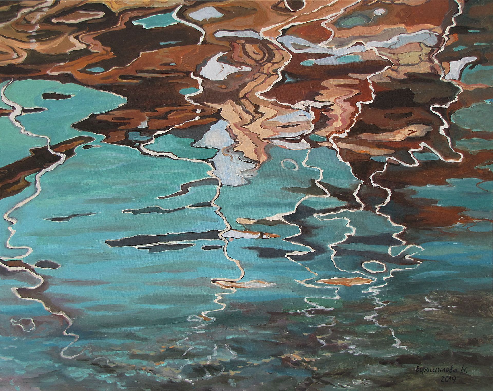 Наталия Ворошилова (Картина, живопись - 
                  100 x 80 см) Отражение. Вода