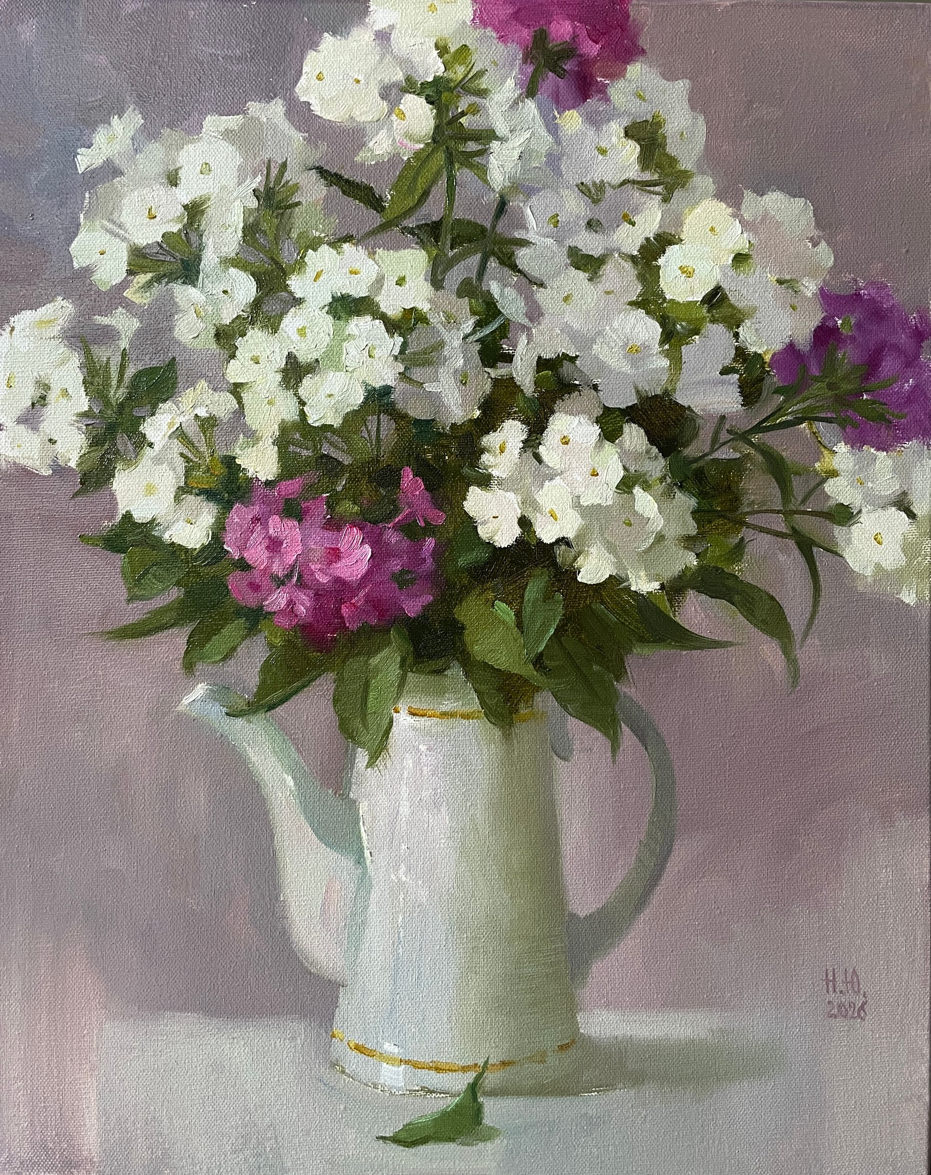 Юлия Непокрытая (Картина, живопись - 
                  40 x 50 см) Мечта белого кофейника