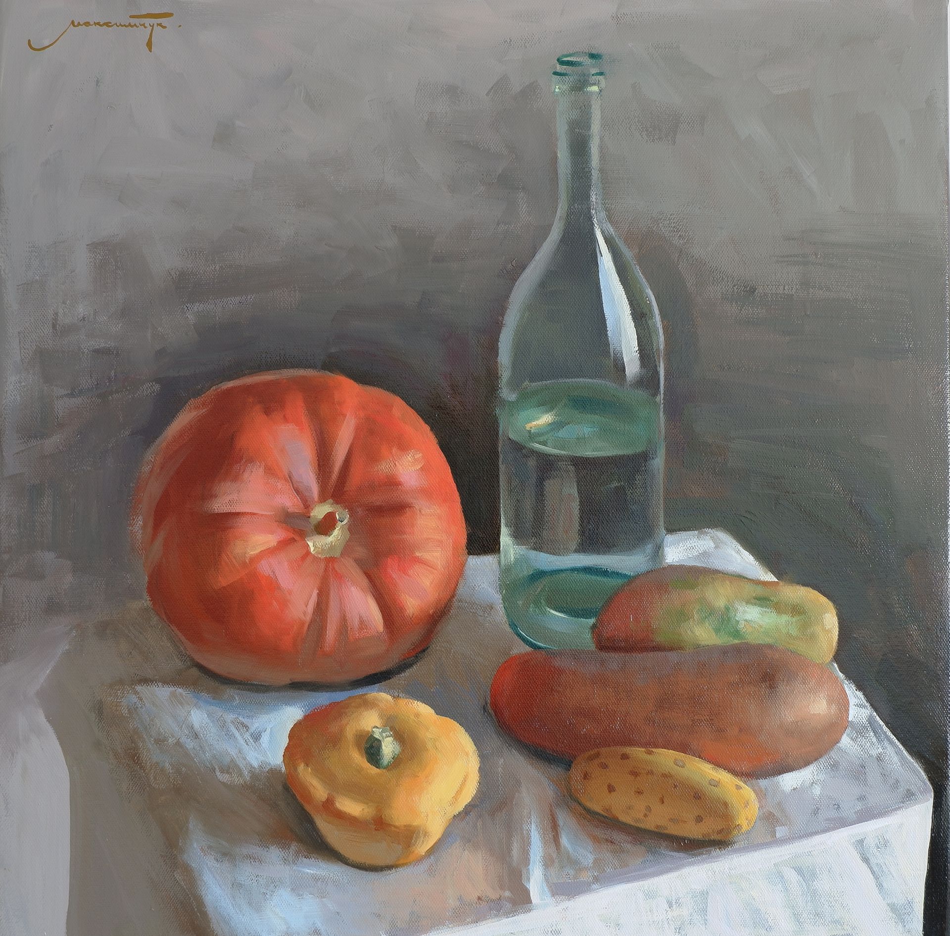 Никита Максимчук (Картина, живопись - 
                  60 x 60 см) Отцовский урожай