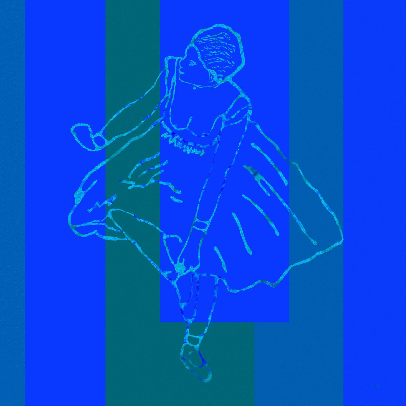 Лариса Корж (Графика цифровая (принты) - 
                  30 x 30 см) Танцовщица