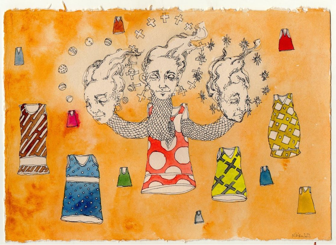 Валерия Нибиру (Авторская графика - 
                  25 x 18 см) Untitled