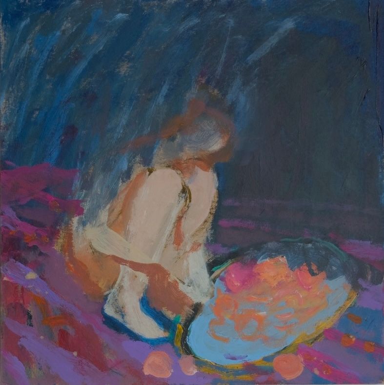 Алина Магомедова (Авторская графика - 
                  30 x 30 см) Абрикосы