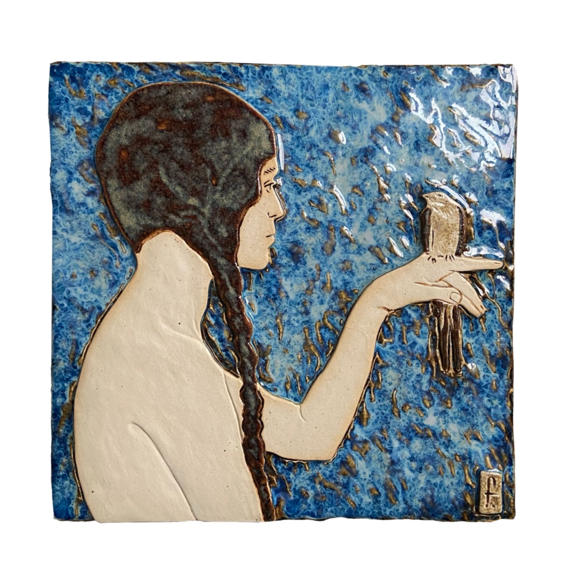 Дарья Григорова (Объект - 
                  22 x 22 см) Ласточка