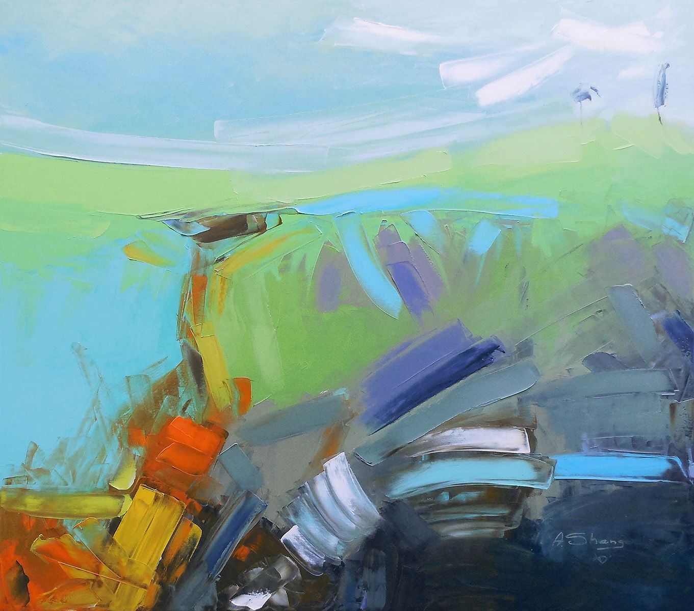 Андрей Шенгелия (Картина, живопись - 
                  90 x 80 см) В моем лете