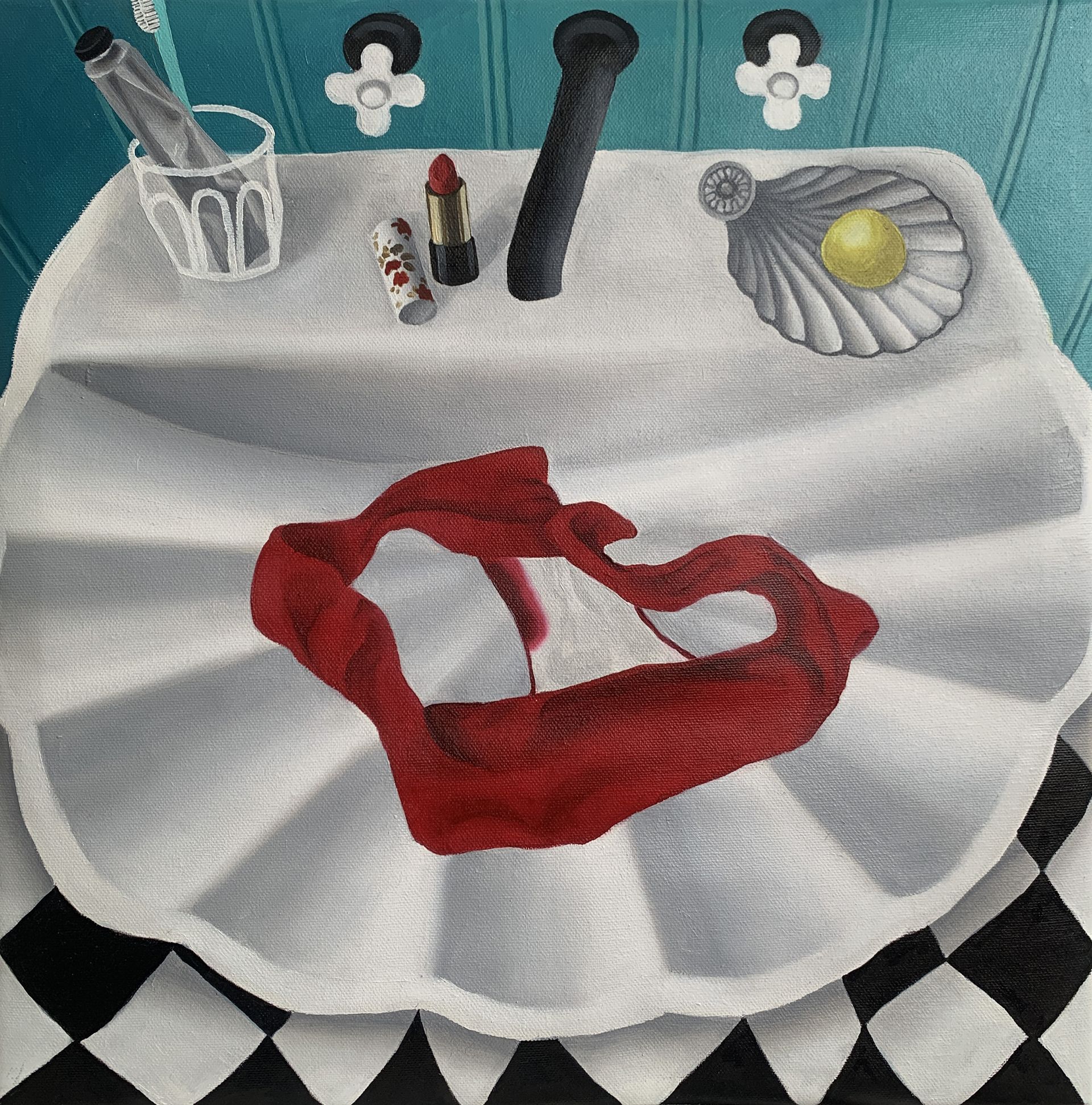 Ирина Бекетова (Картина, живопись - 
                  50 x 50 см) Раковина. Стирка