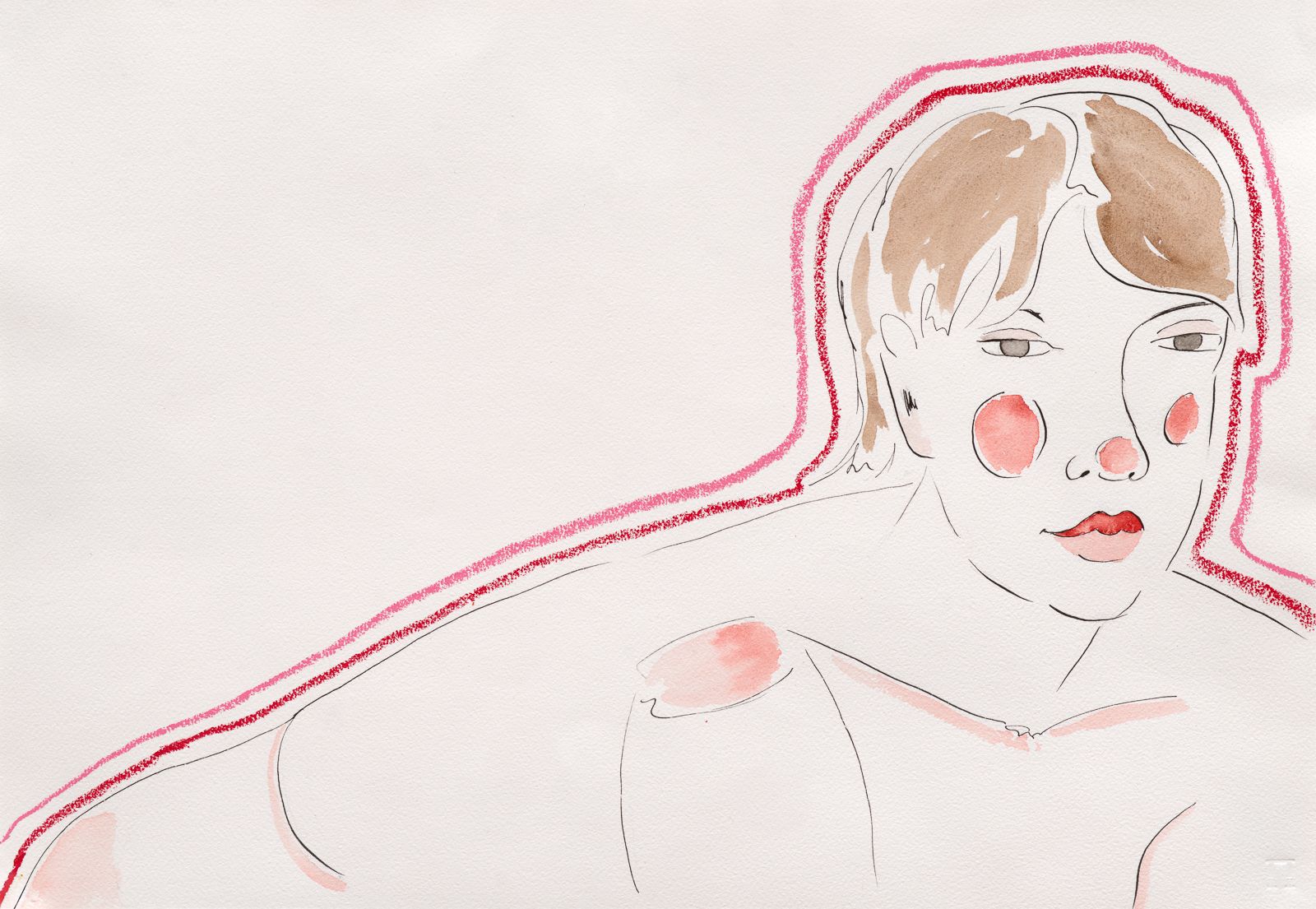 Юлия Шабанова (Авторская графика - 
                  50 x 35 см) Графика/натурщица