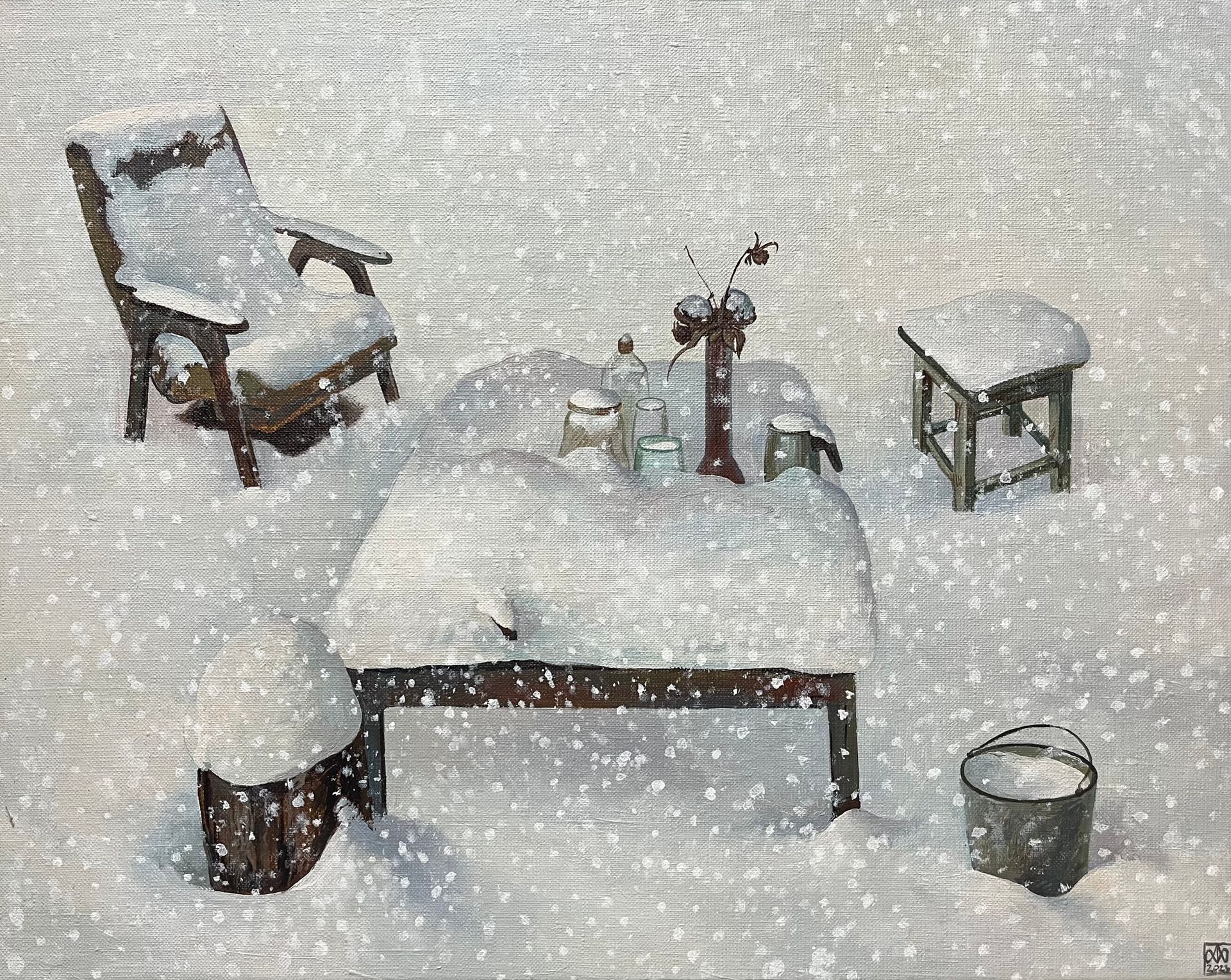 Александра Курьянова (Картина, живопись - 
                  50 x 40 см) Замело