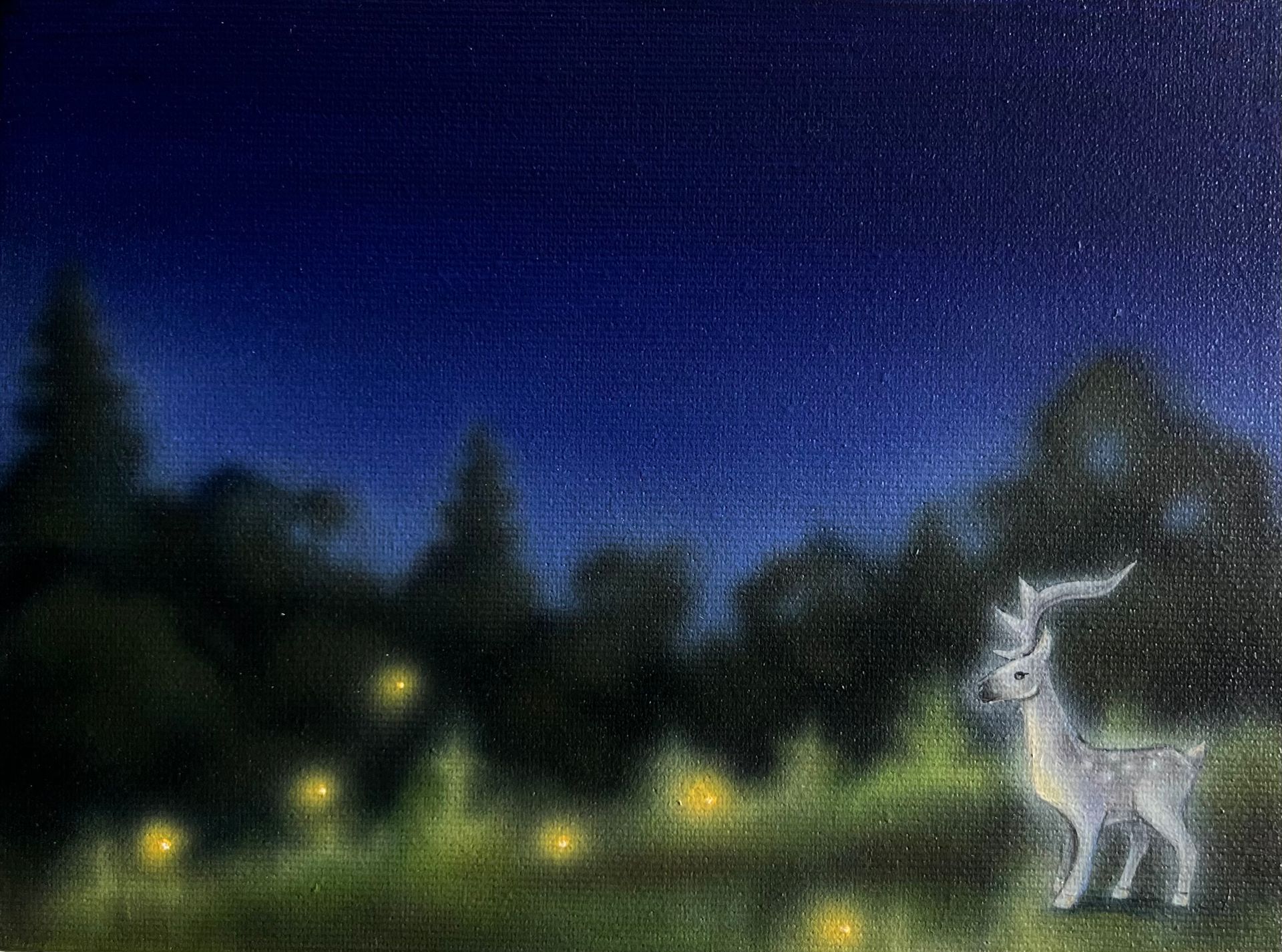 СВЕТ-ЛАНА (Картина, живопись - 
                  20 x 15 см) Дух леса
