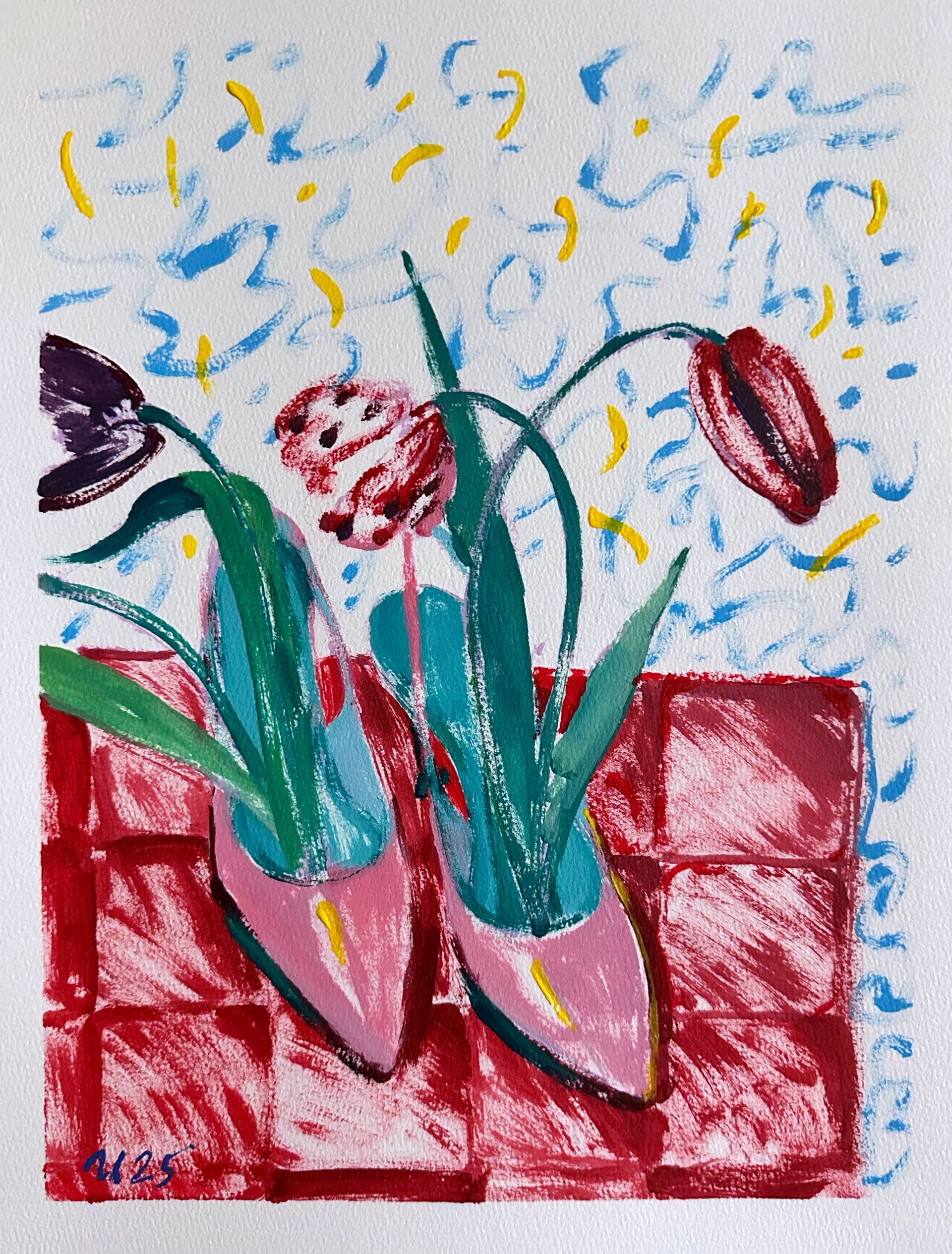 Илья Филатов (Авторская графика - 
                  31 x 41 см) Розовые туфельки